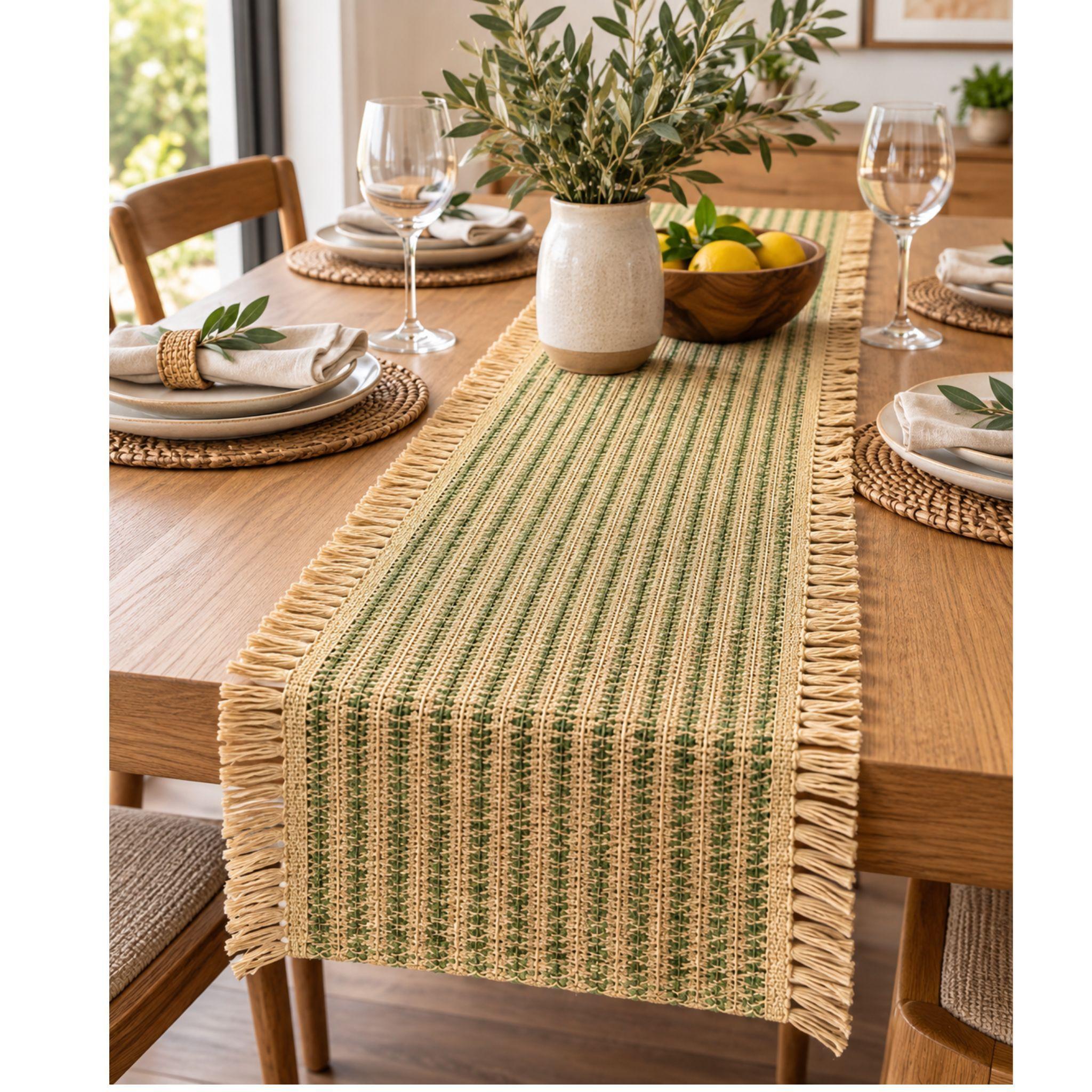Camino De Mesa Yute Decorativo 180x30cm-0