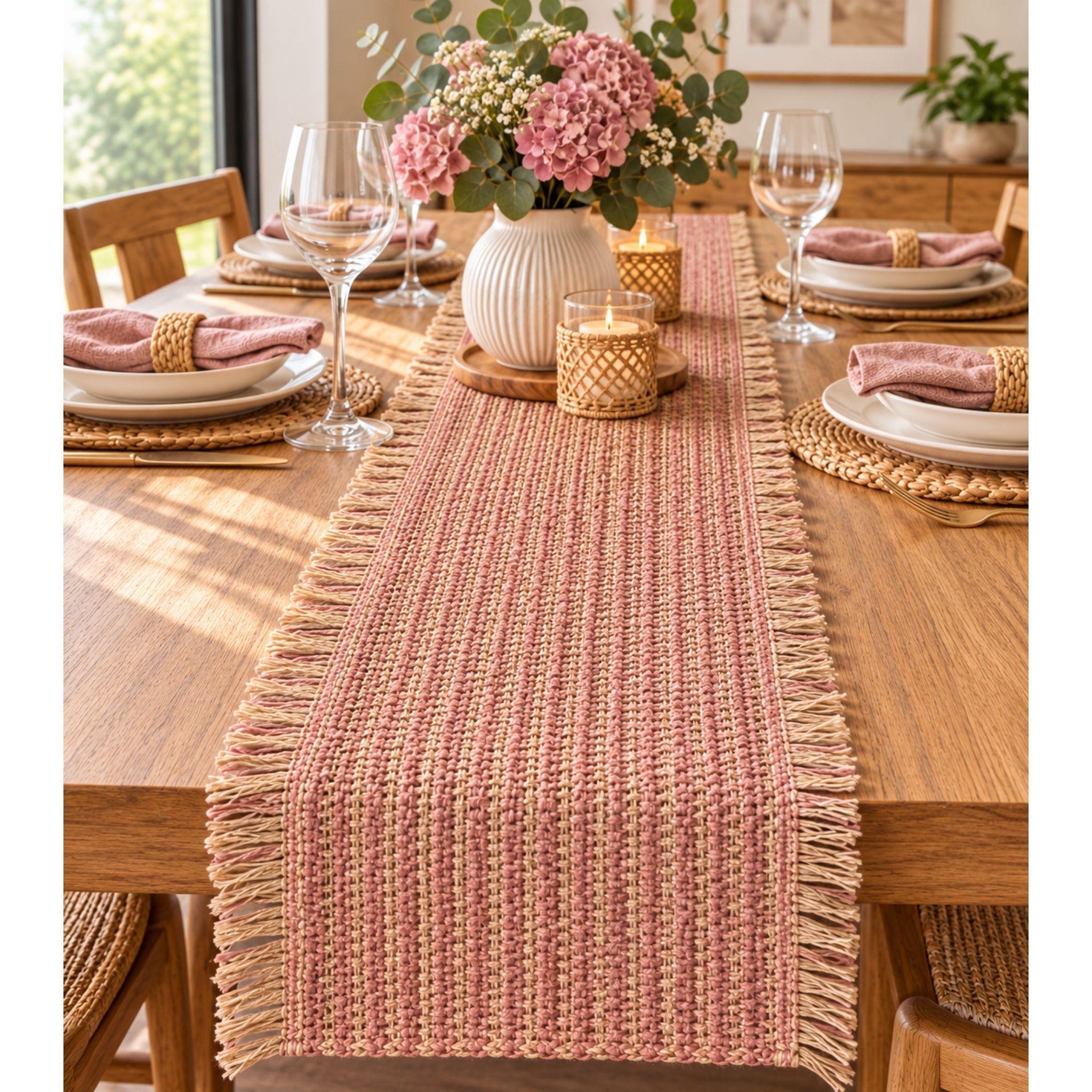 Camino De Mesa Yute Decorativo 180x30cm-0