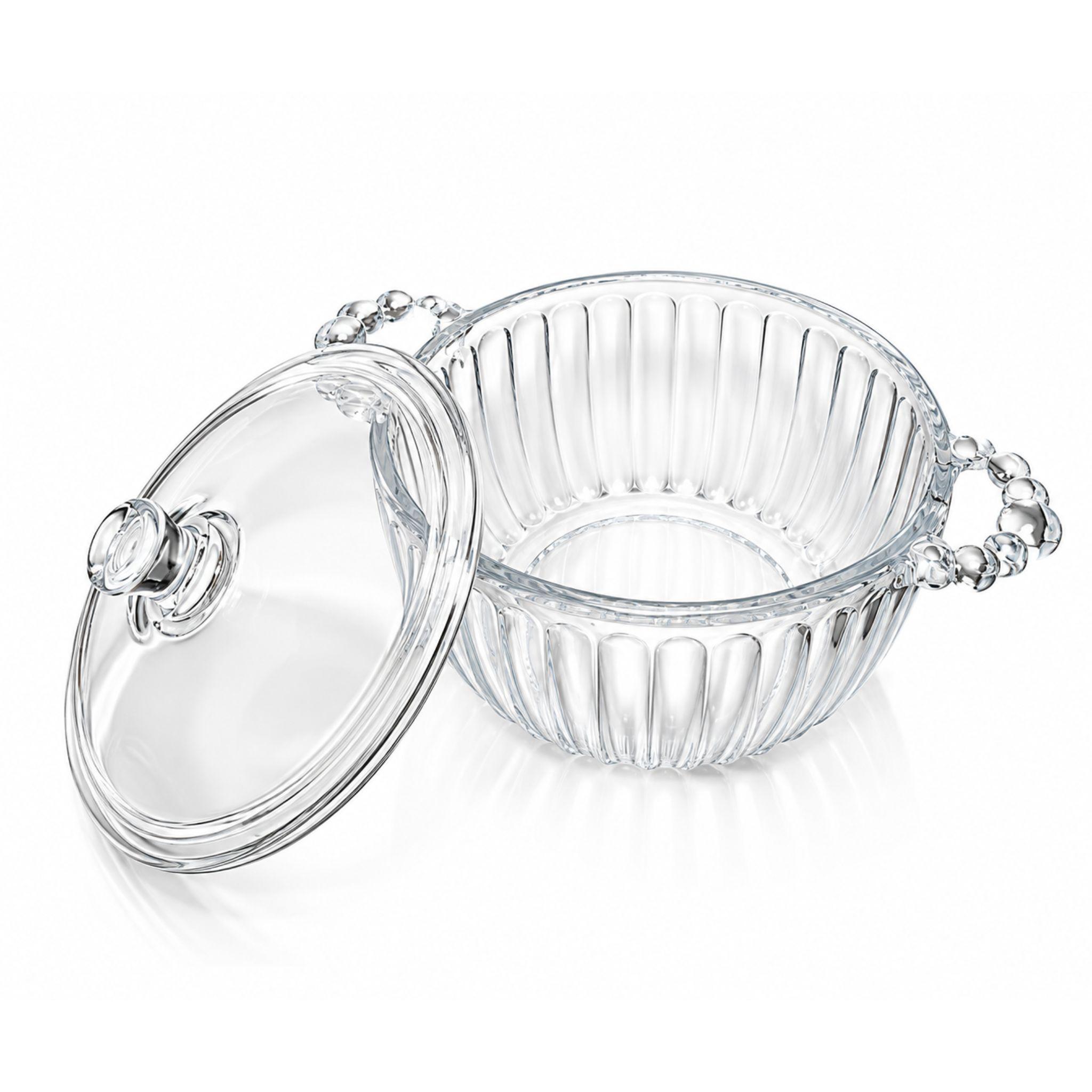 Olla Fuente De Vidrio Con Tapa 1 Litro 16cm-2