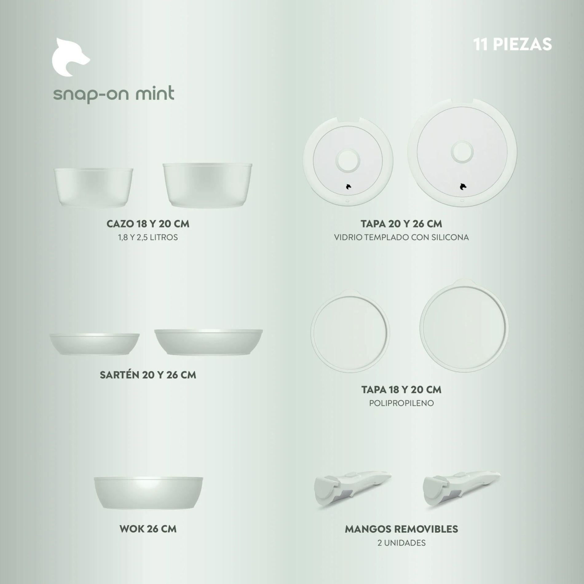 Batería De Cocina / Juego Ollas Aluminio Forjador 14 Pzas-Menta-5