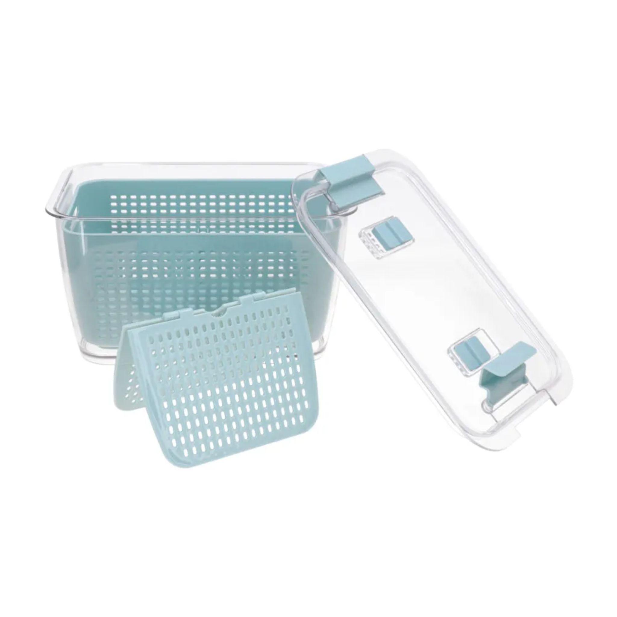 Caja Organizadora Refrigerador Con Malla Colador 1.5 litros -2