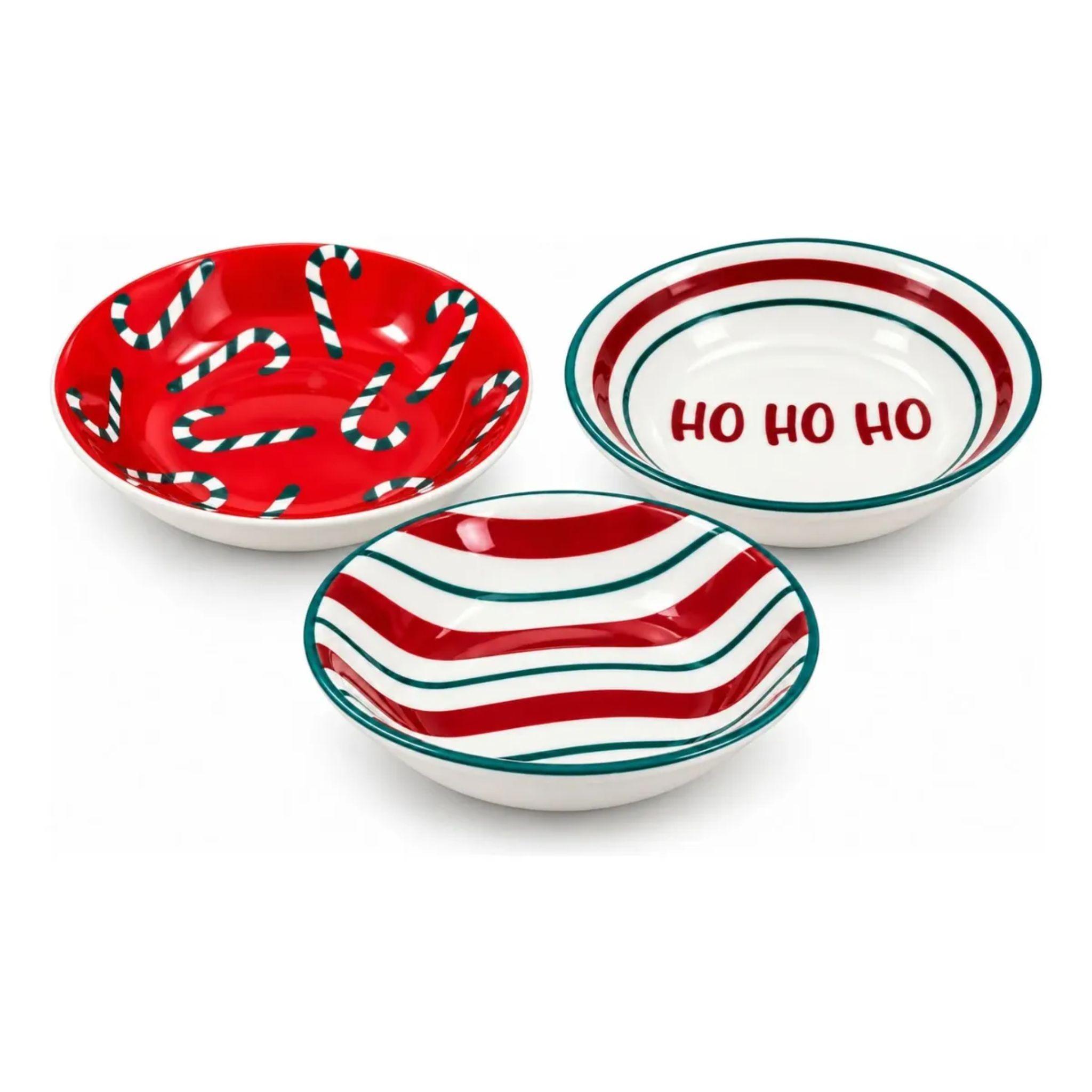 Set 3 Mini Platos Navidad Gree Porcelana 11cm-0