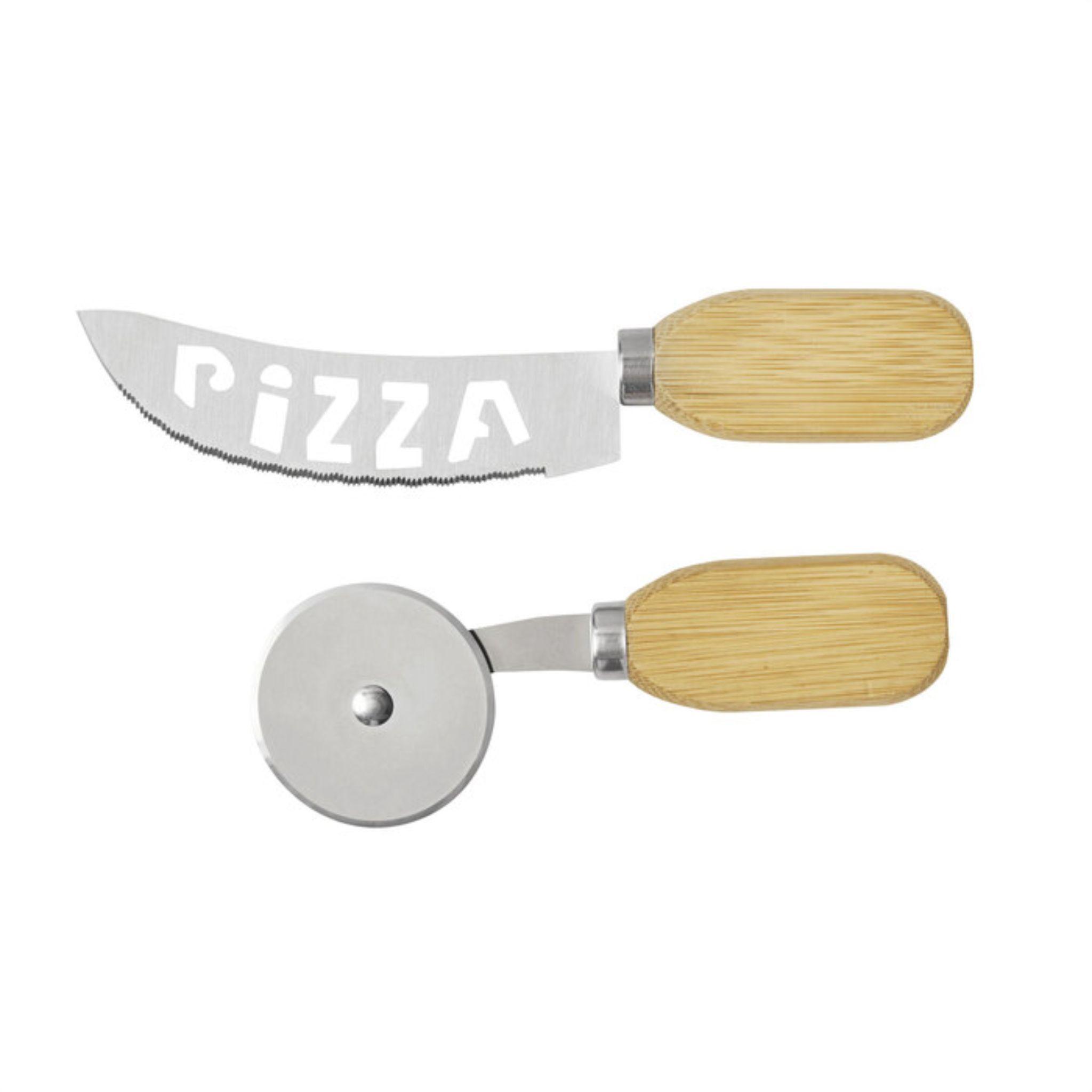 Set Cortadores de Pizza Cuchillo Rueda Cortadora Napoles-2
