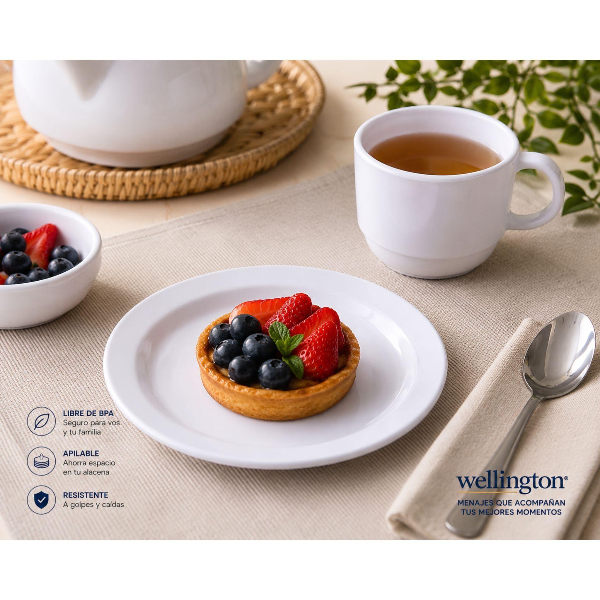 Plato Postre Pan Melamina 17cm Wellington X6-2