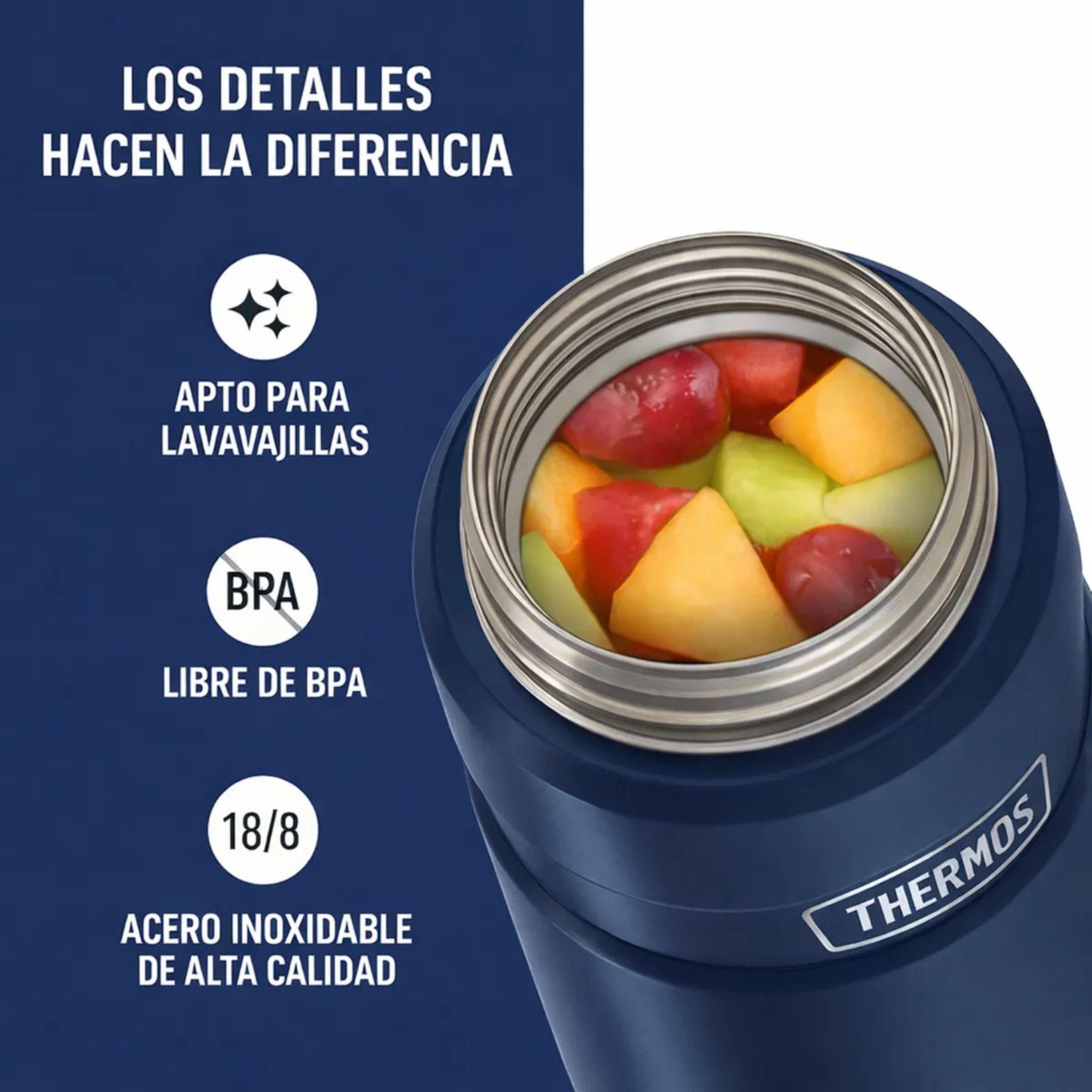 Termo Para Comida Thermos King Acero Inoxidable Azul-3