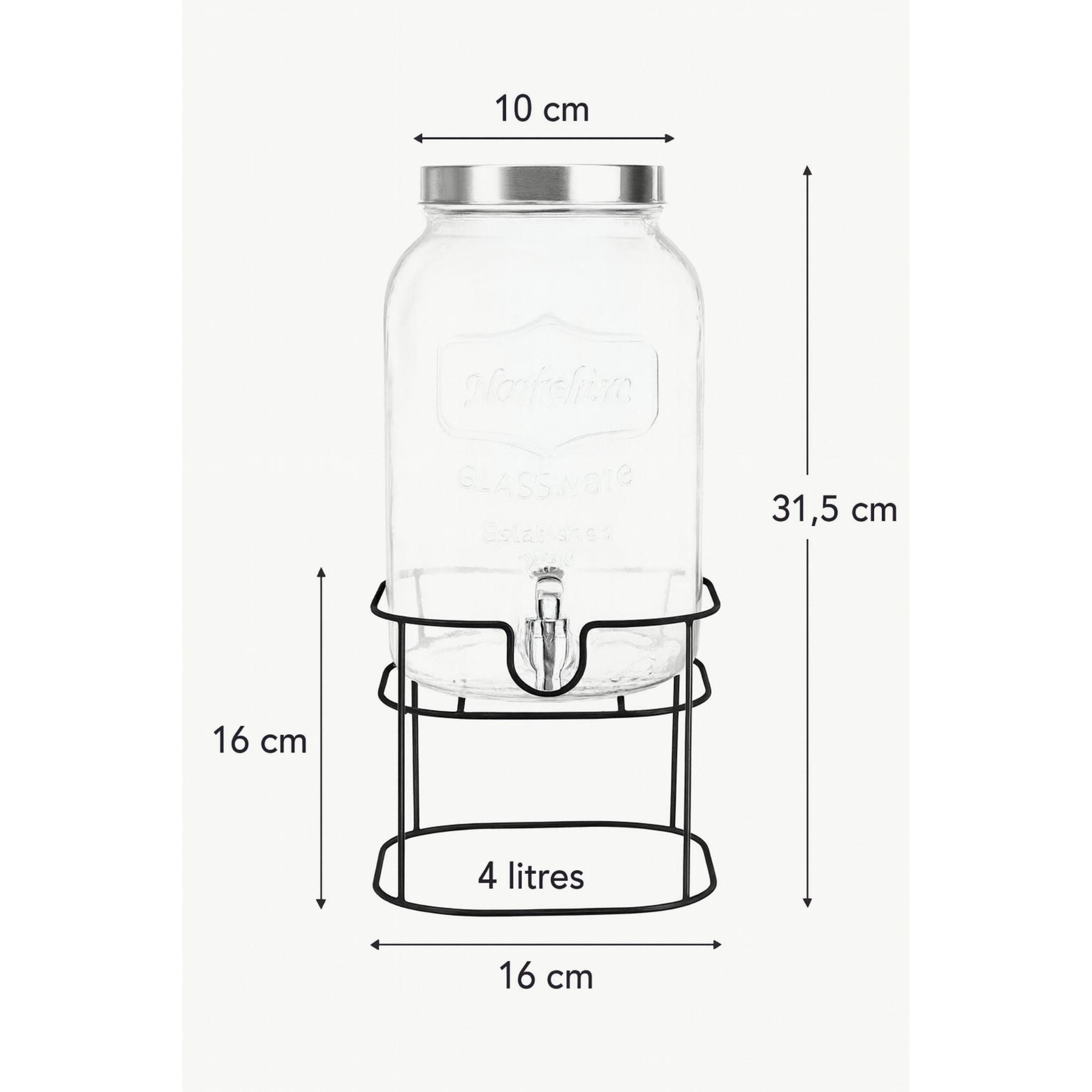 Dispensador De Jugos Agua Bebidas Con Atril 4 Litros-2