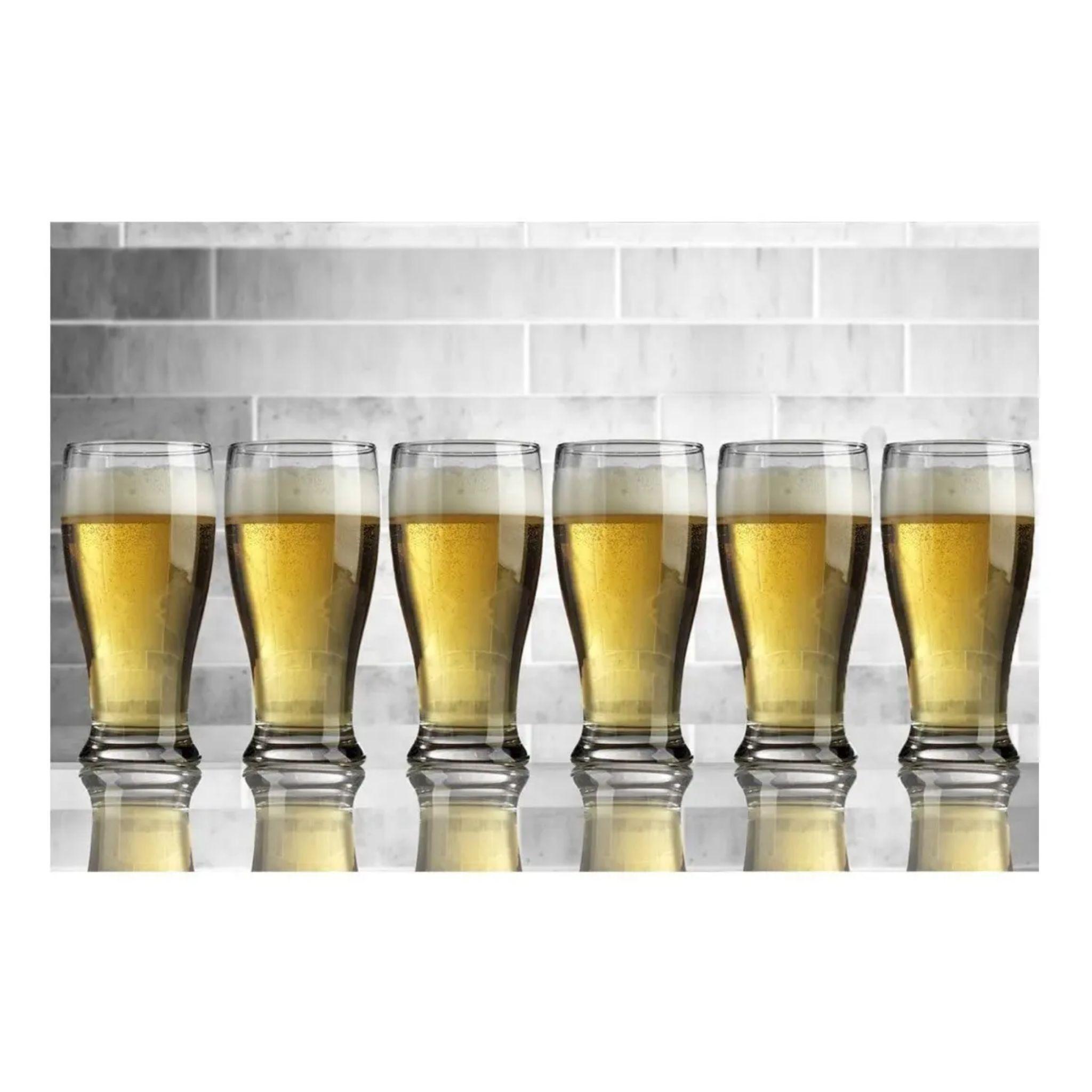 Vasos De Vidrio Cerveceros 355ml set De 6-1