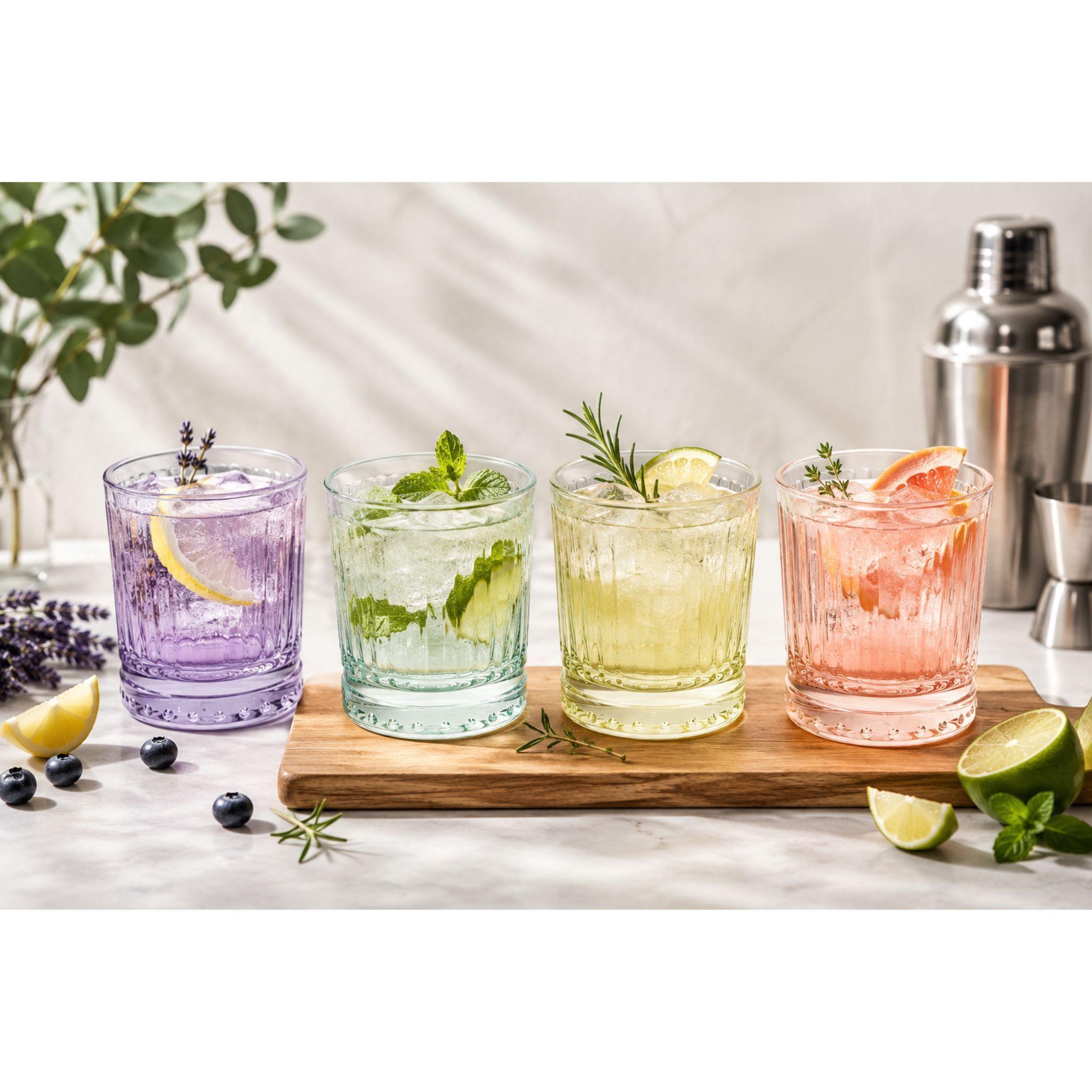 Set 6 Vasos Bajos Cristar Galata Color 341ml Vidrio-2