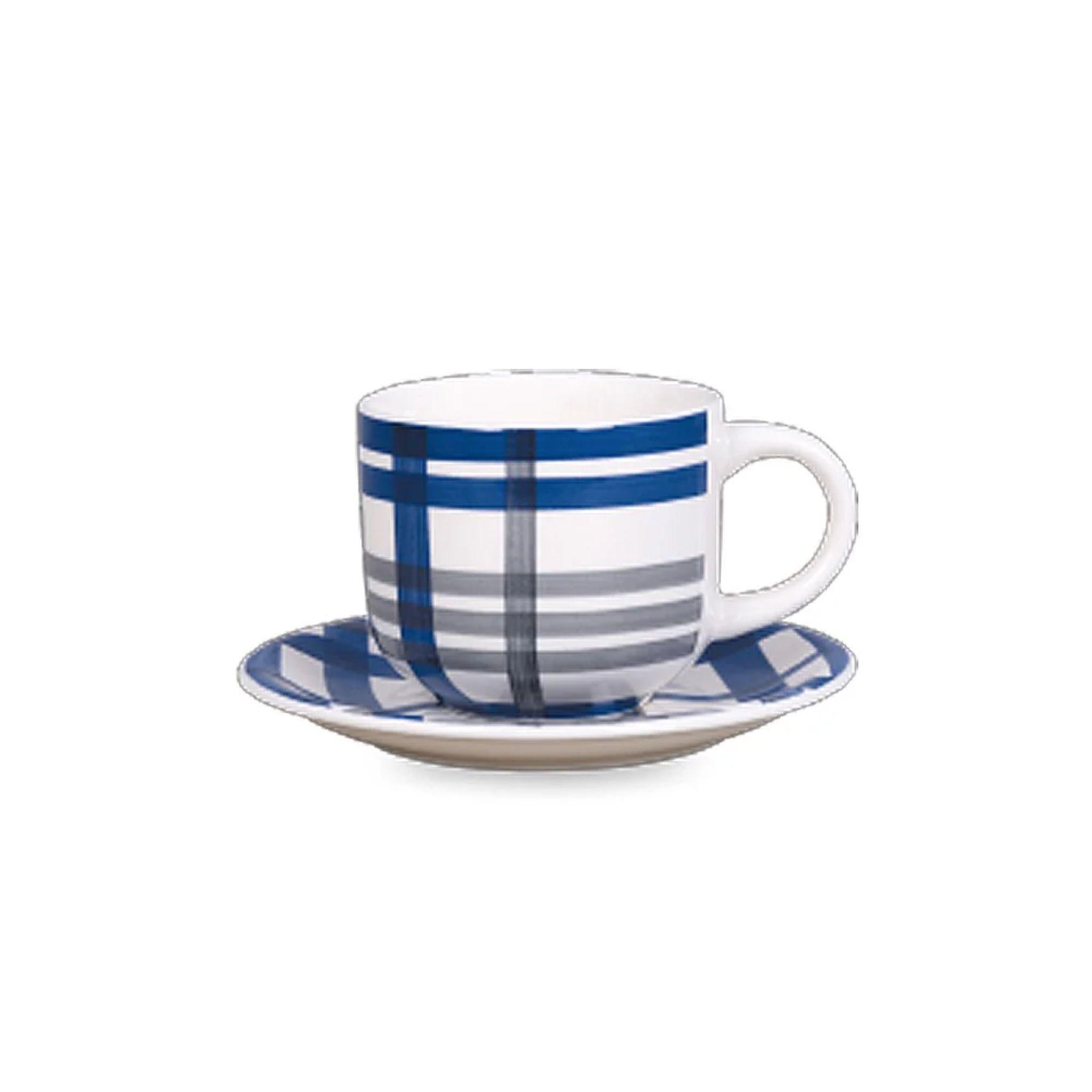Juego De Tazas Té Café Con Platillos Pintadas a Mano Hallen - Florence-2
