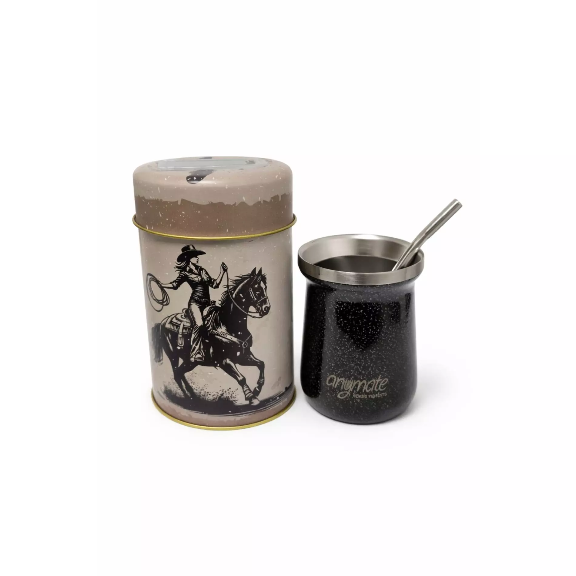 Pack Matero Country 3 Piezas Mate Bombilla Dispensador-2