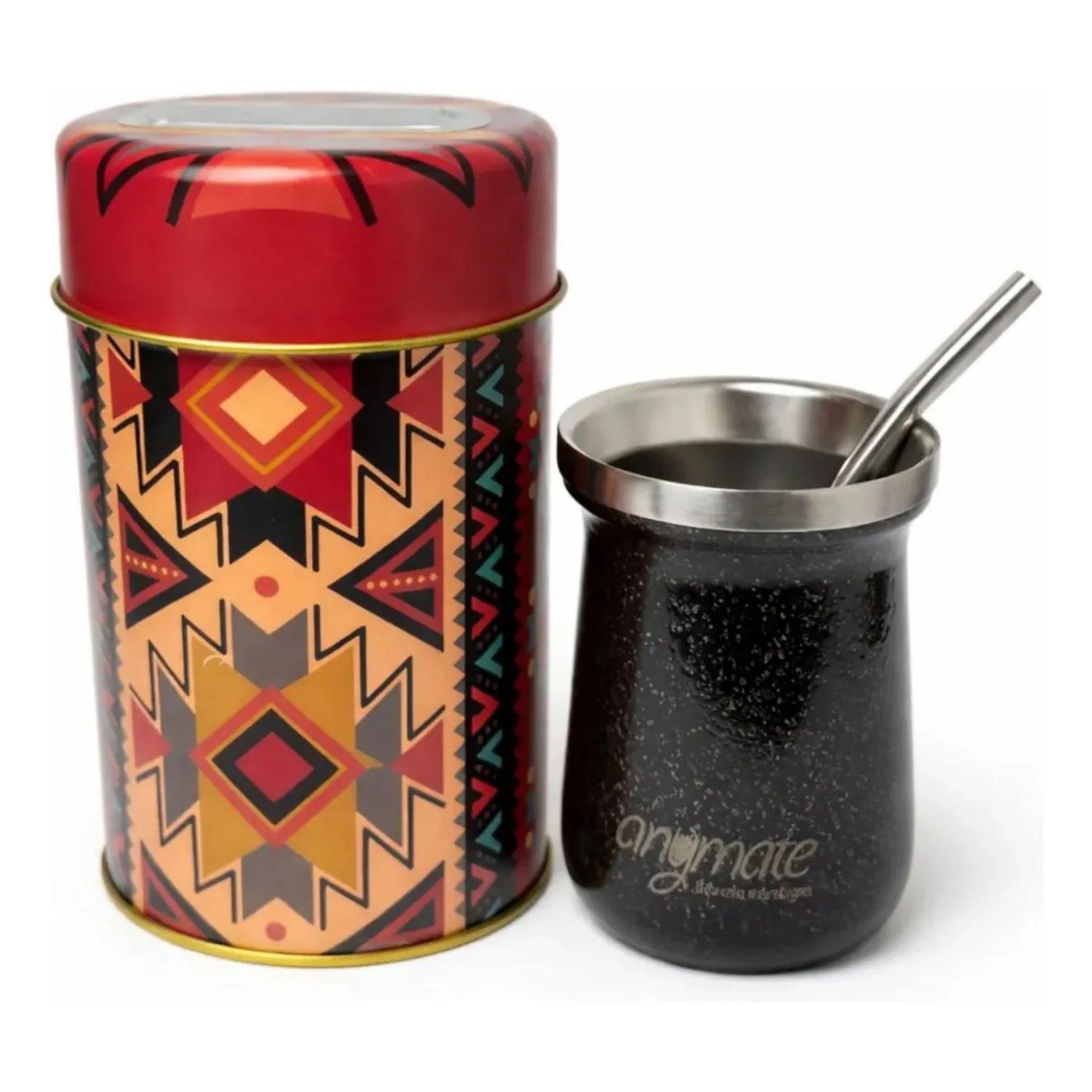 Pack Matero Country 3 Piezas Mate Bombilla Dispensador-0