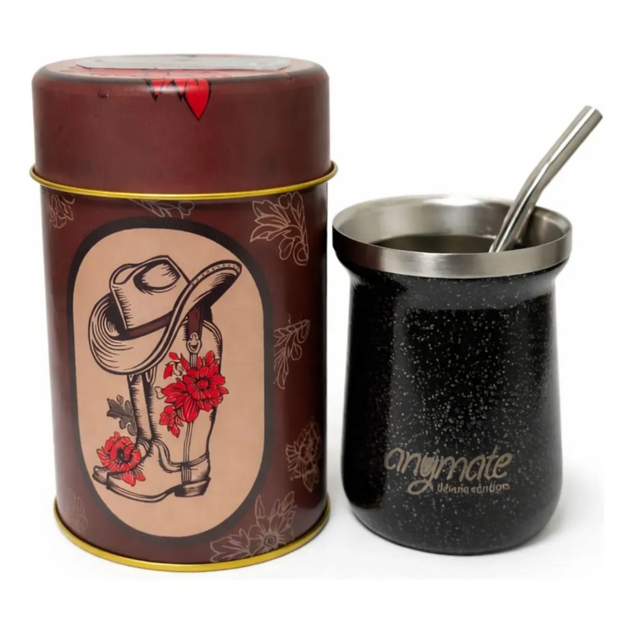 Pack Matero Country 3 Piezas Mate Bombilla Dispensador-0