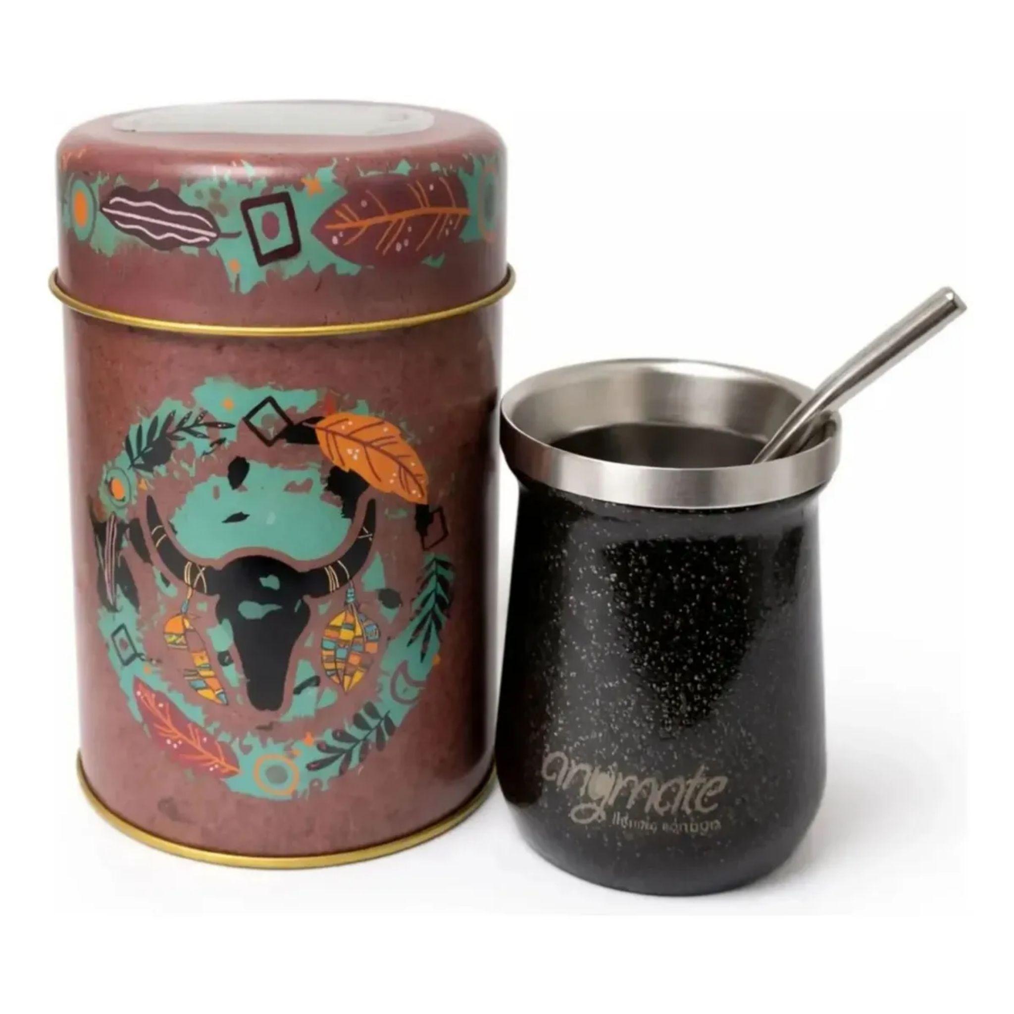 Pack Matero Country 3 Piezas Mate Bombilla Dispensador-0