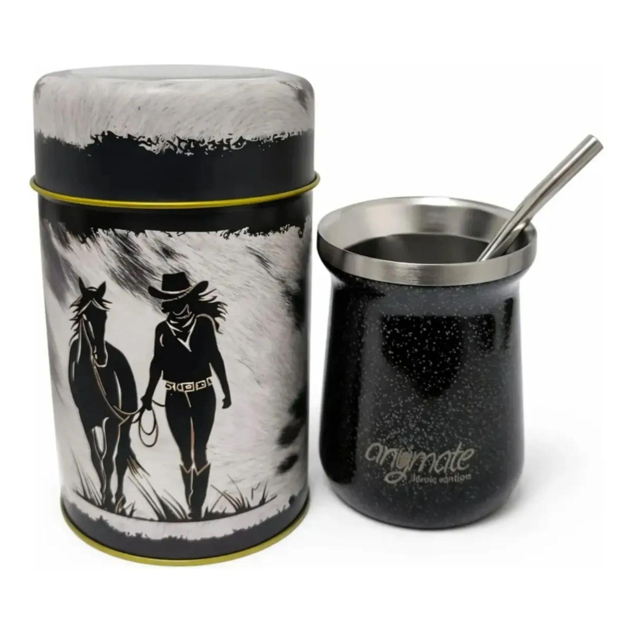 Pack Matero Country 3 Piezas Mate Bombilla Dispensador-0