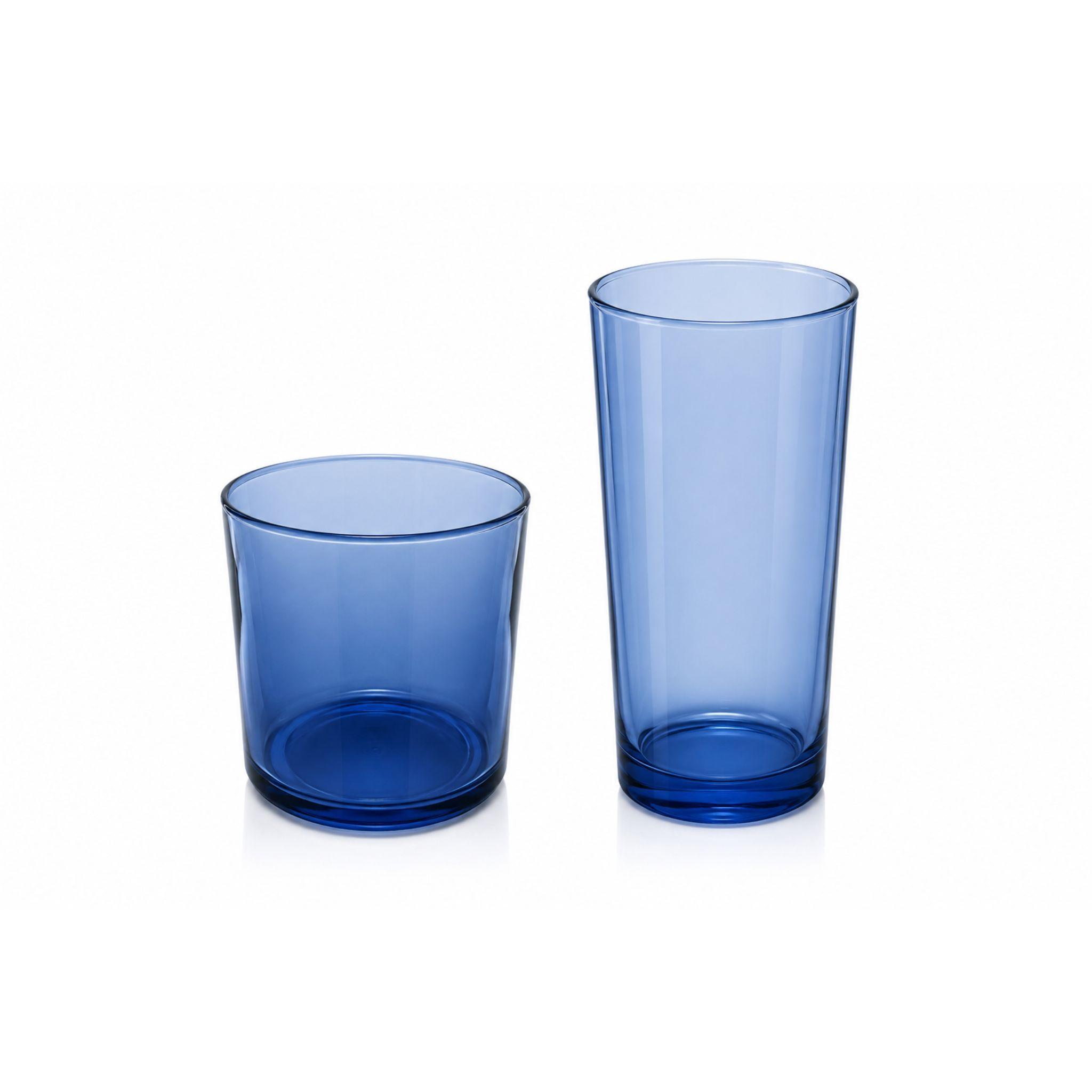 Pack Vasos Cristar 6 Vasos Altos 6 Vasos Bajos De Vidrio Elemental-0
