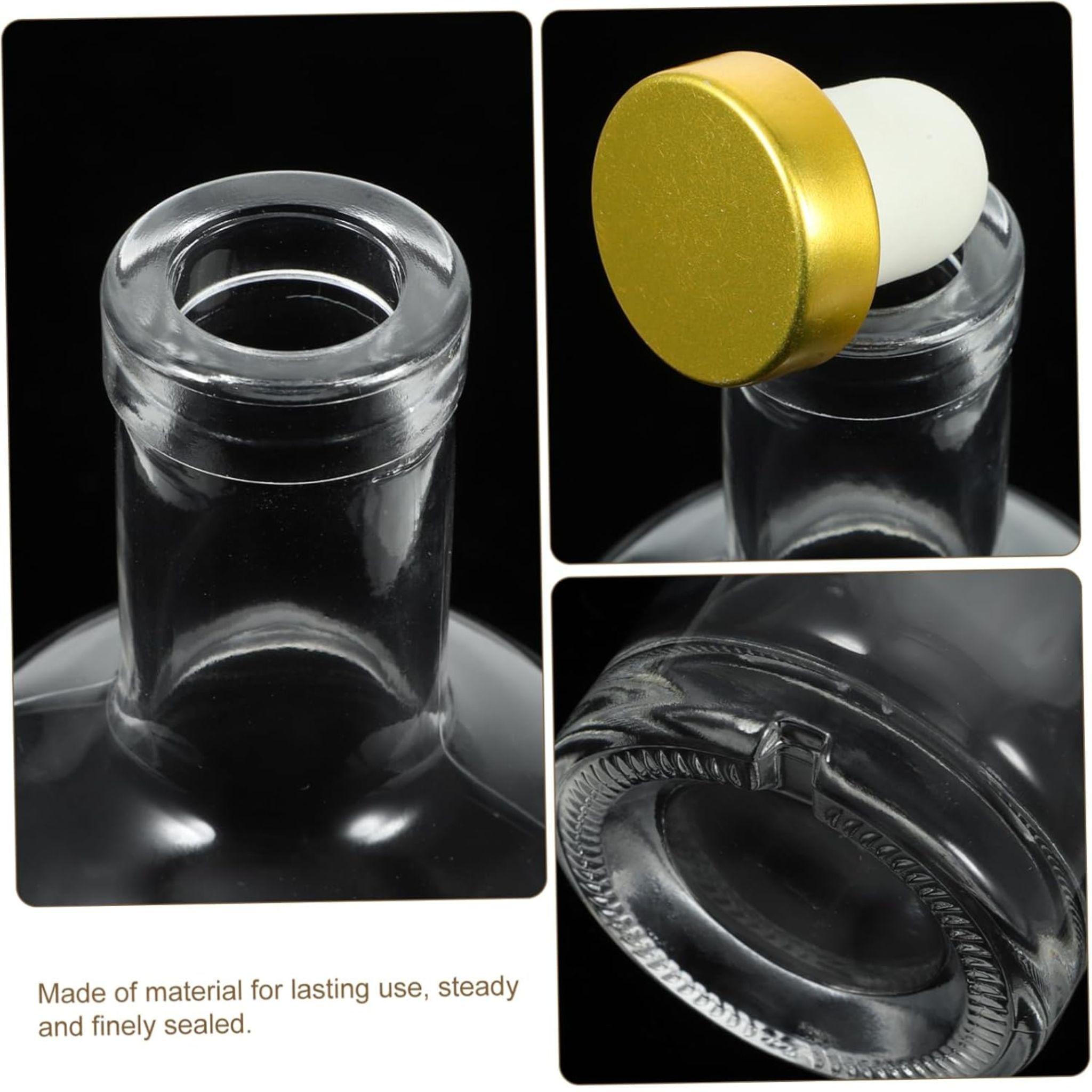 Botella Hermética De Vidrio Decantadora Vino Licor 500ml-5