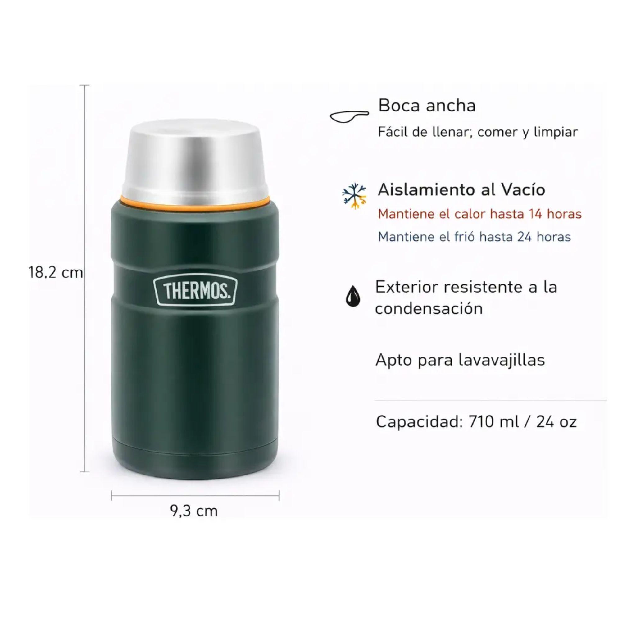 Termo Para Comida Thermos King 710ml Acero Inoxidable Verde-2