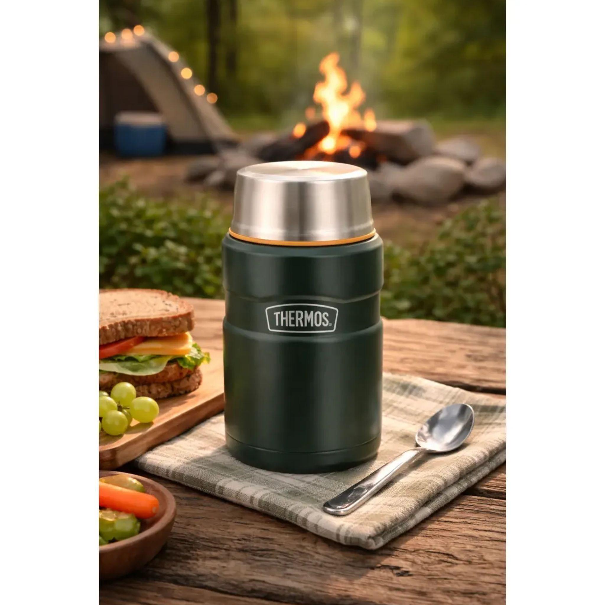 Termo Para Comida Thermos King 710ml Acero Inoxidable Verde-4