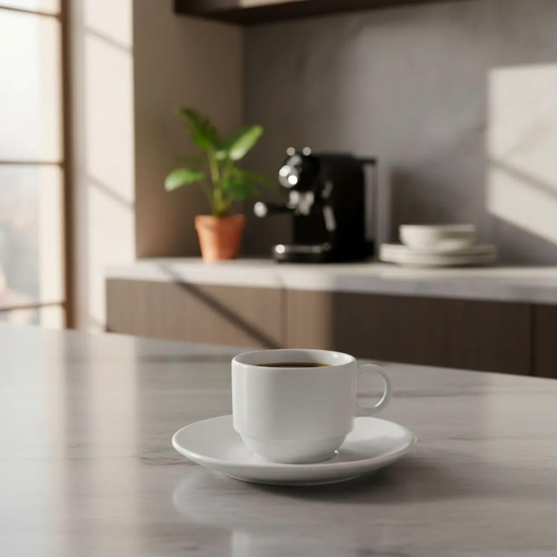 Juego De 6 Tazas Caf Espresso Platilos 90ml-1