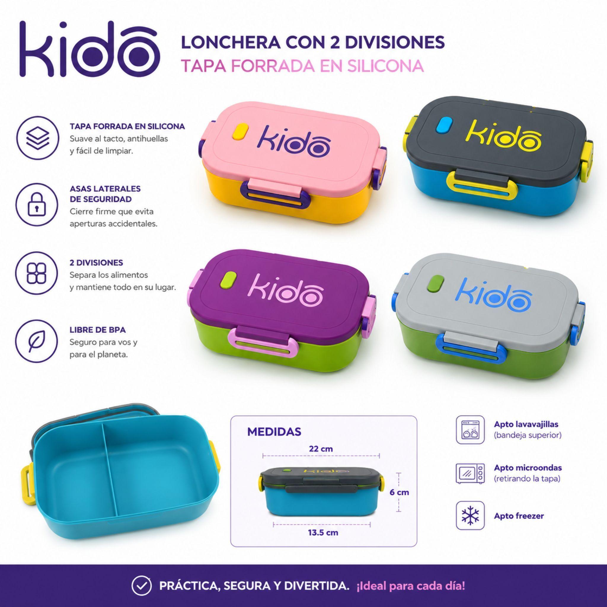 Contenedor de Alimentos con Divisiones Infantil Kido-4