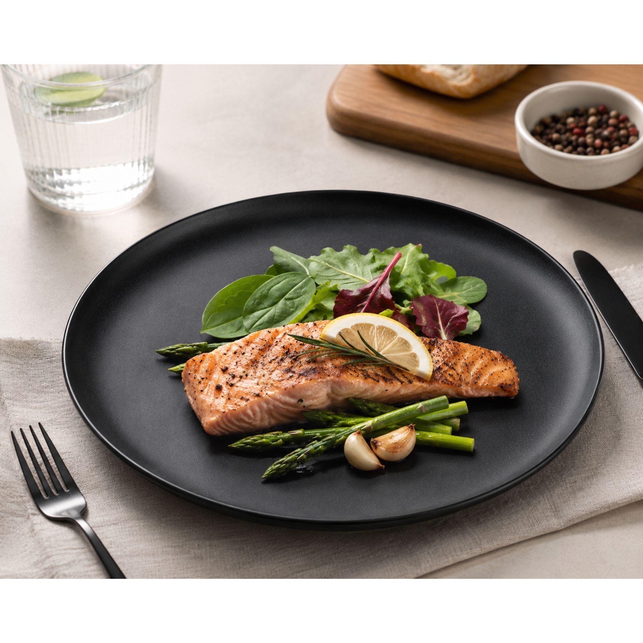 Plato Porcelana Negra Wellington Obsidian 28 4cm X6-2