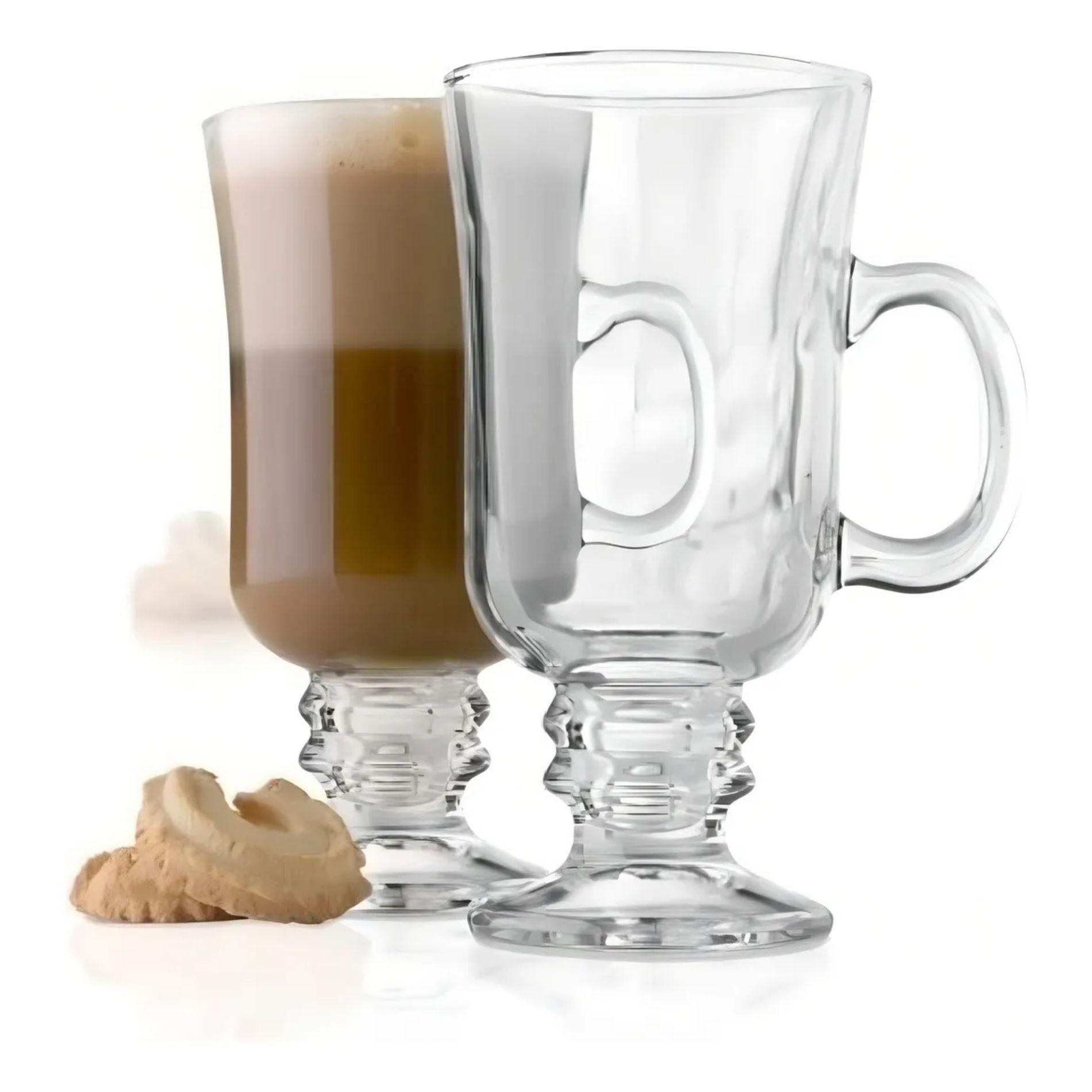 Set Tazas Capuchinos Grandes 230cc Vidrio Premium X4-2