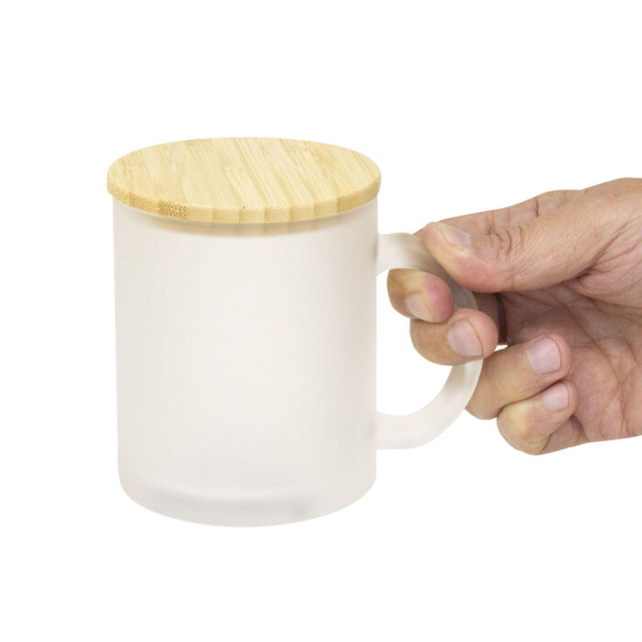 Taza De Vidrio Con Tapa Bamb Frost 350ml Magui-3