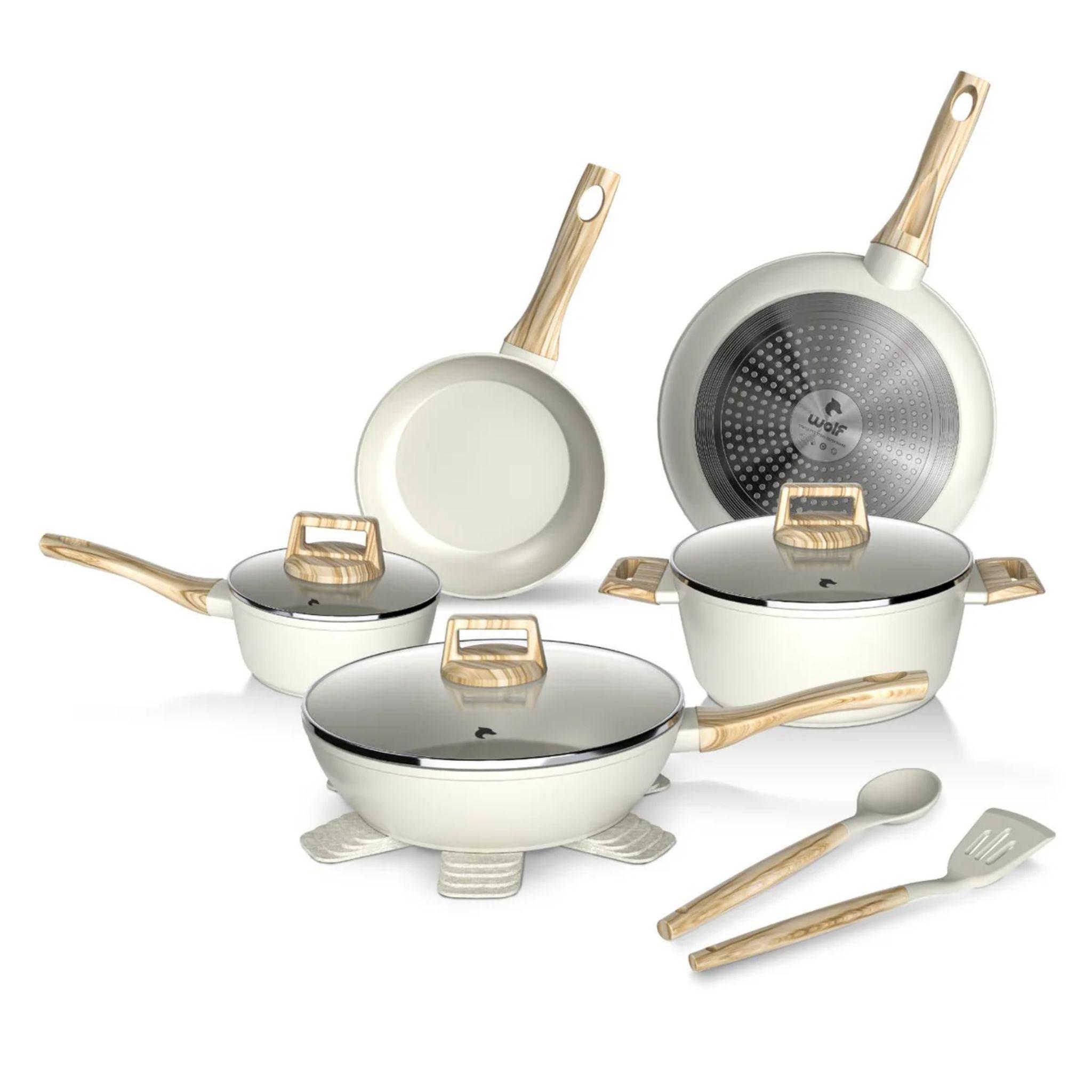 Batería De Cocina - Juego De Ollas Flow 14 Piezas - Beige-0