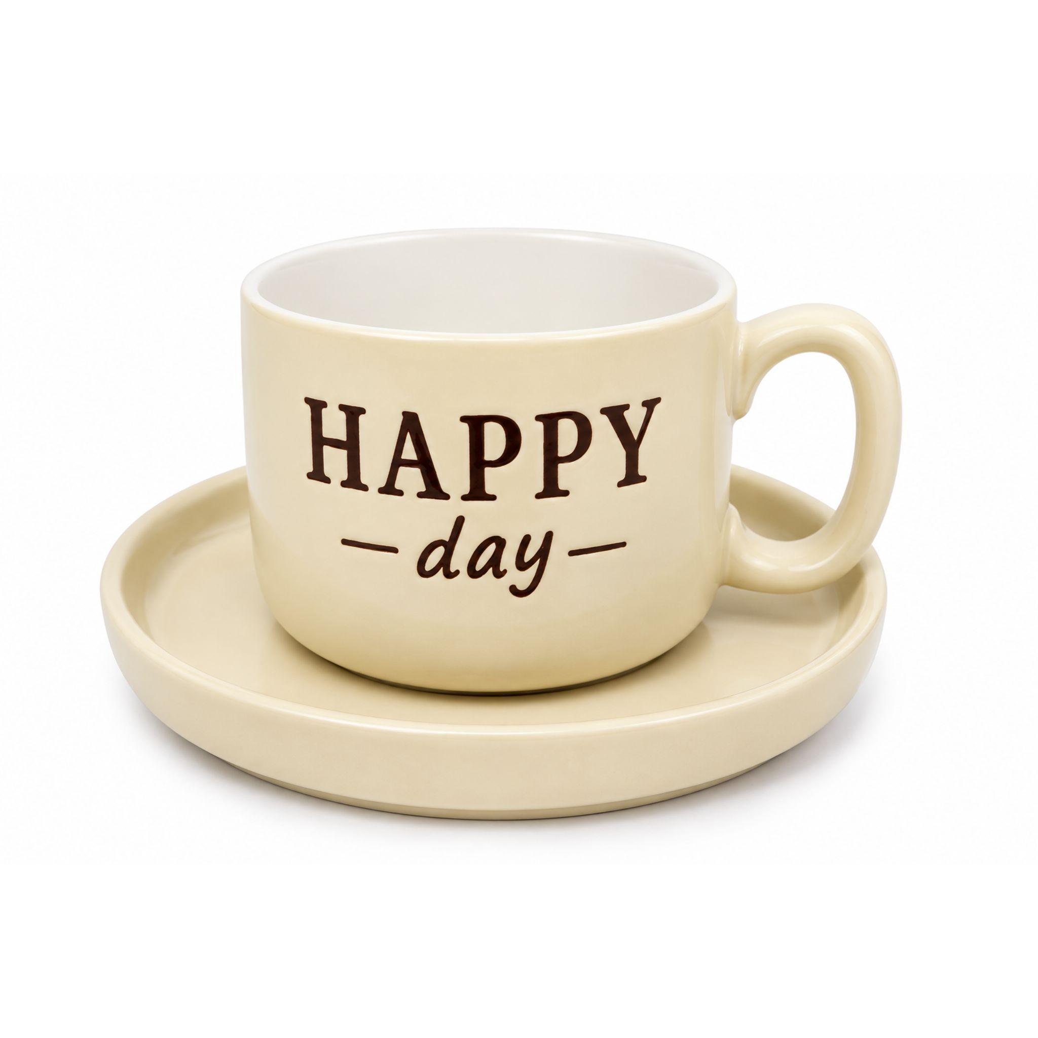Set 6 Tazas Para Cafe Te Capuchino Con Platillos 250ml-1