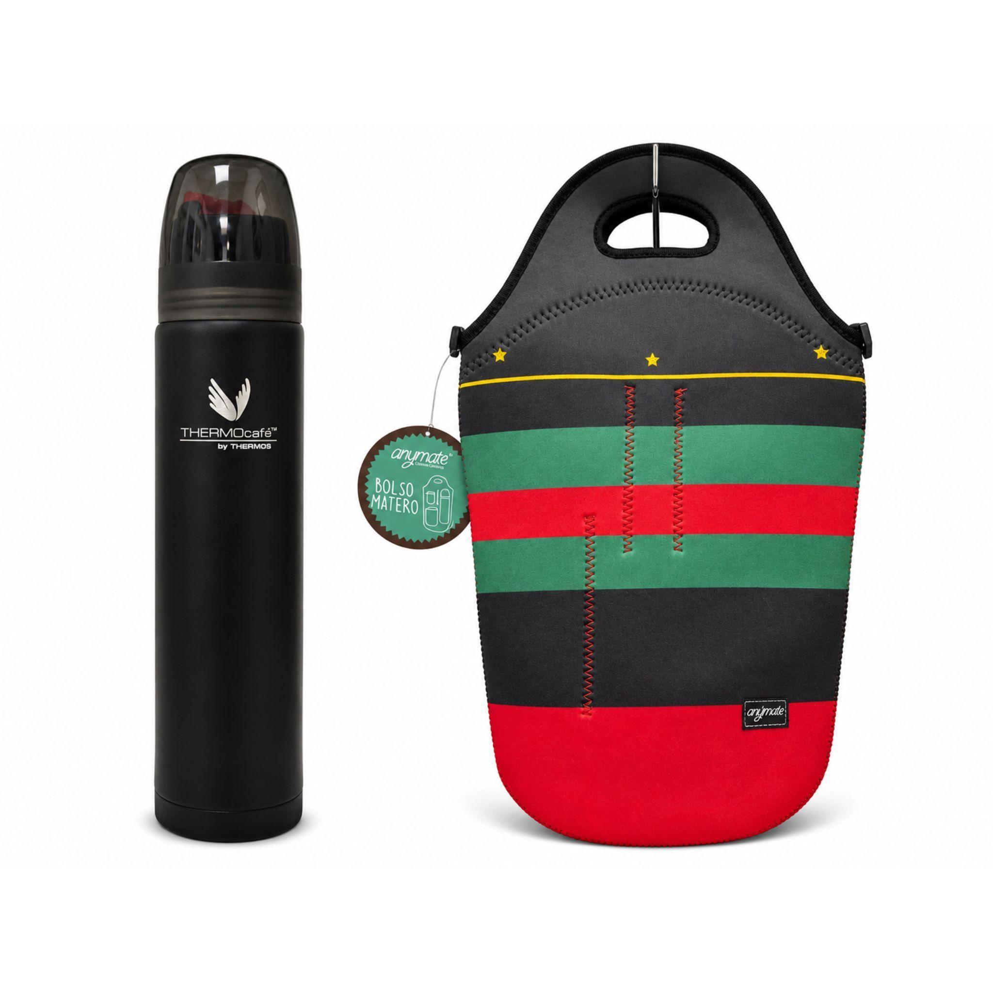 Termo Matero Thermos 1L Boslo Matero Neopreno Lineas Colores-0