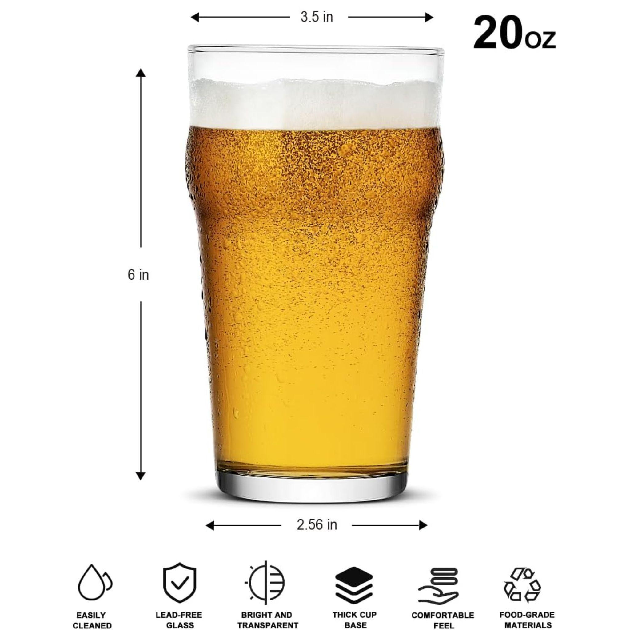 Vasos Cerveceros Grande Vidrio 595cc Britain Cristar X6-2