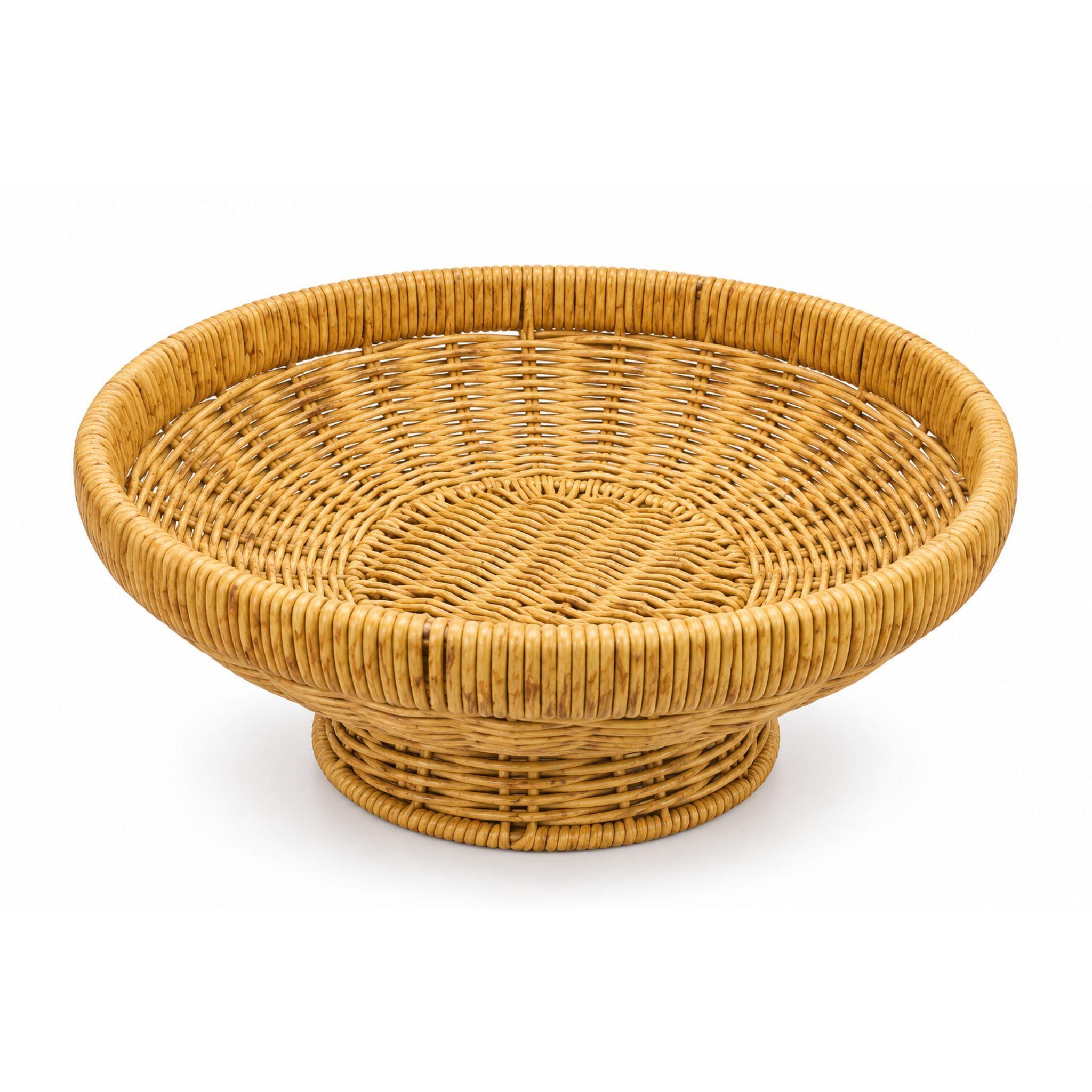 Frutera Decorativa Tejida Rat n 31cm Estilo Natural-2