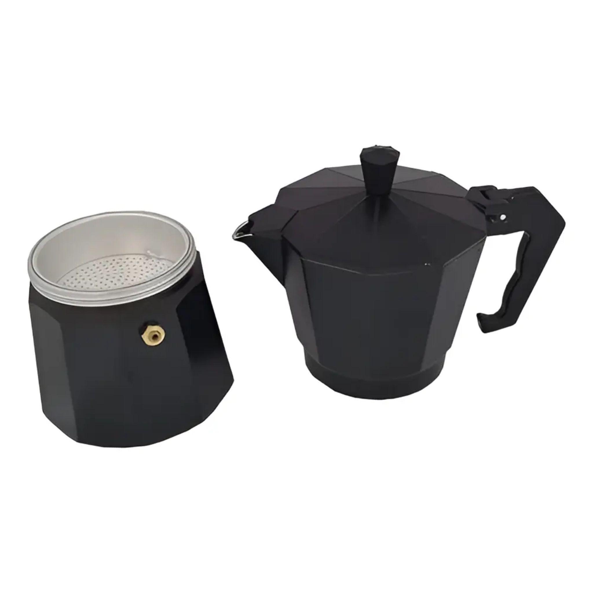 Cafetera Italiana 12 Tazas Aluminio Charcoal Bergner-2