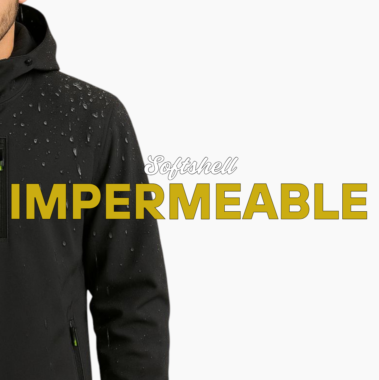 Chaqueta Impermeable Softshell Con Micropolar  Hombre MLK-2