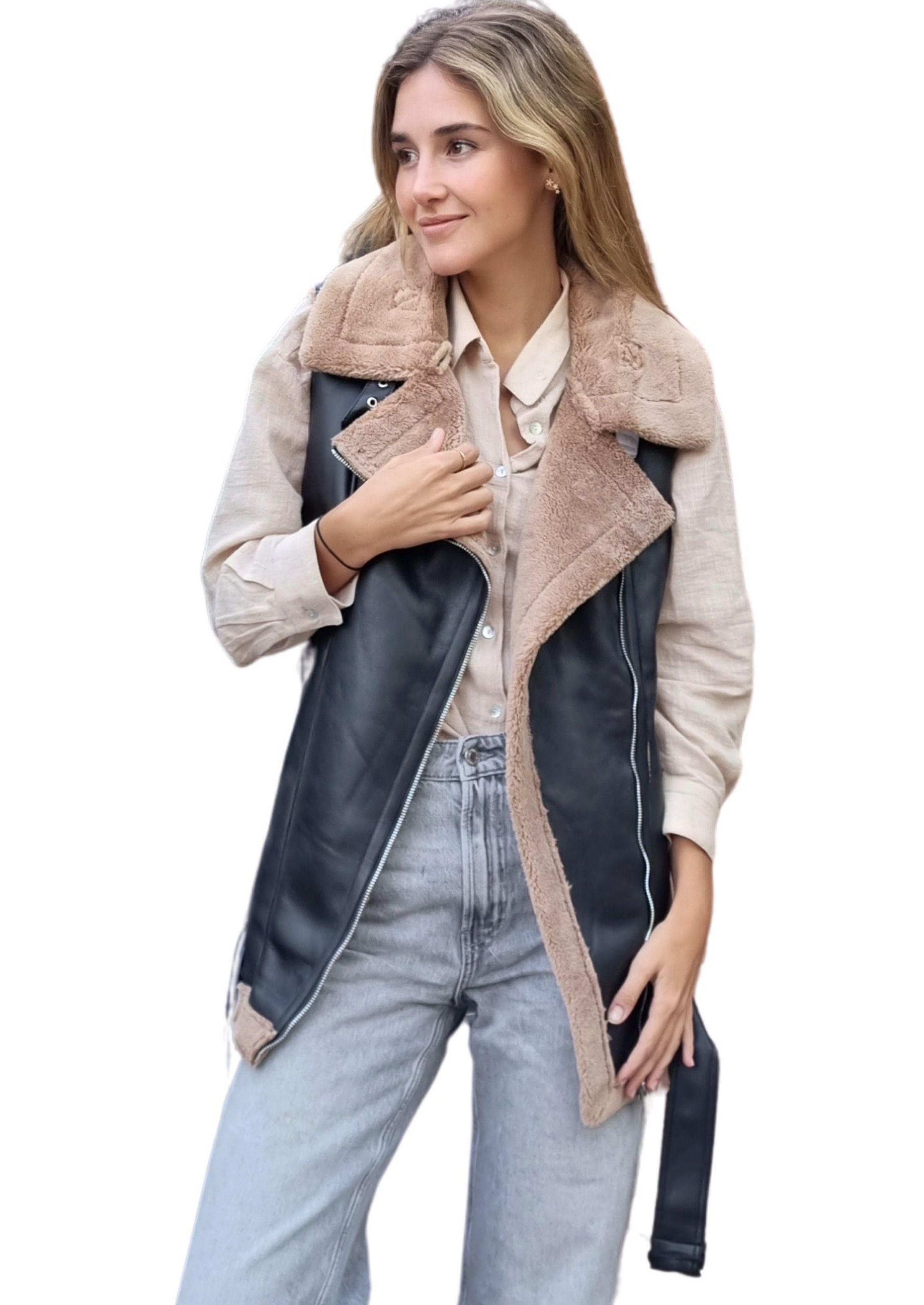 Chaqueta Sin Mangas MLK Casual Negra Mujer-0