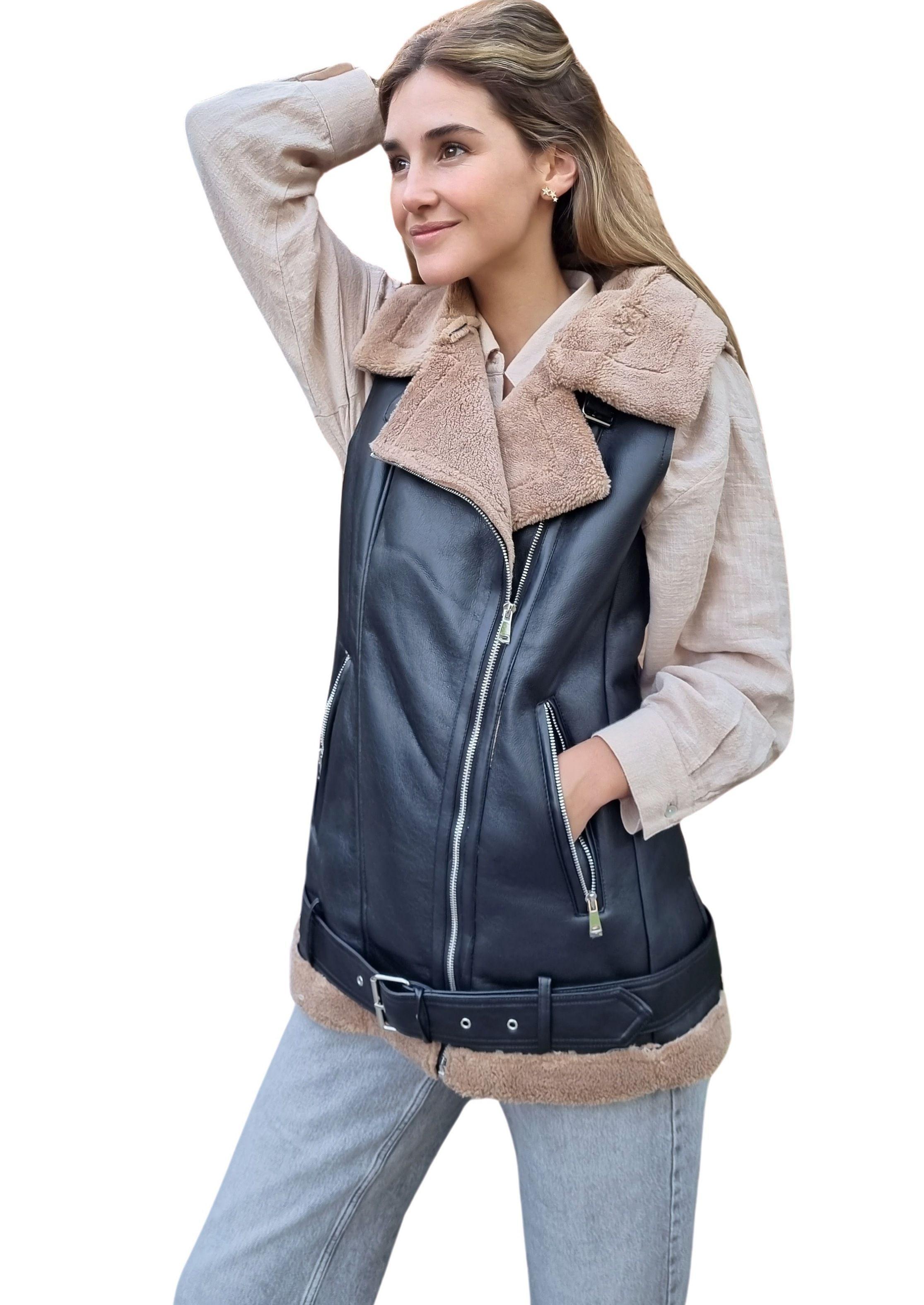 Chaqueta Sin Mangas MLK Casual Negra Mujer-2