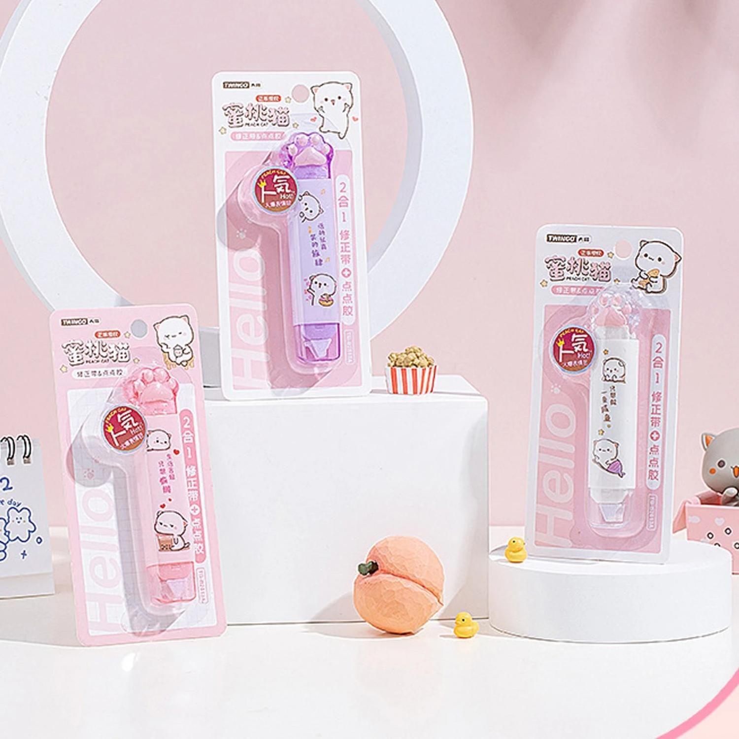 Lapiz 2 En 1 Corrector Y Pegamento En Cinta Patita-3