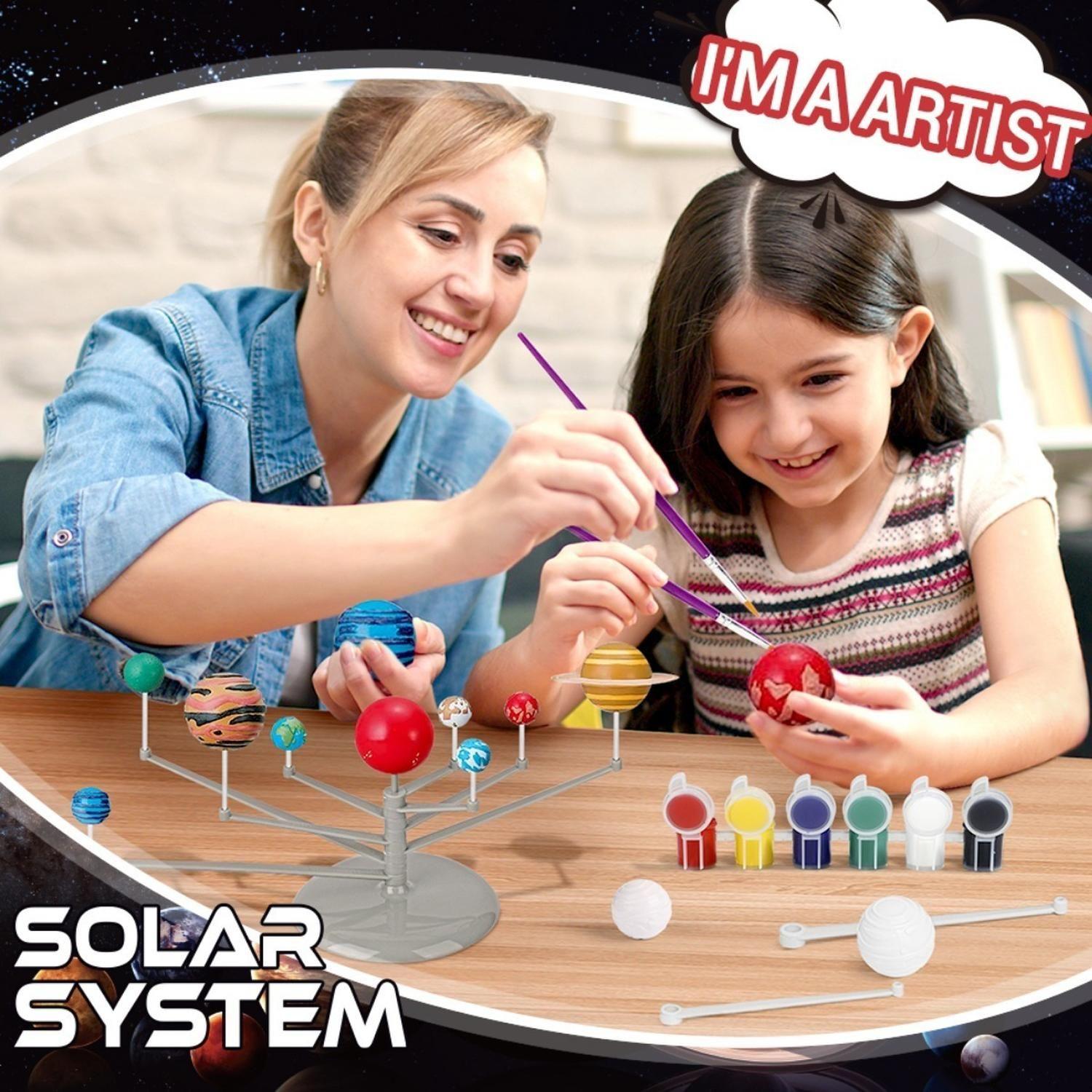 Kit Sistema Solar Planetas Giratorios Para Niños-4