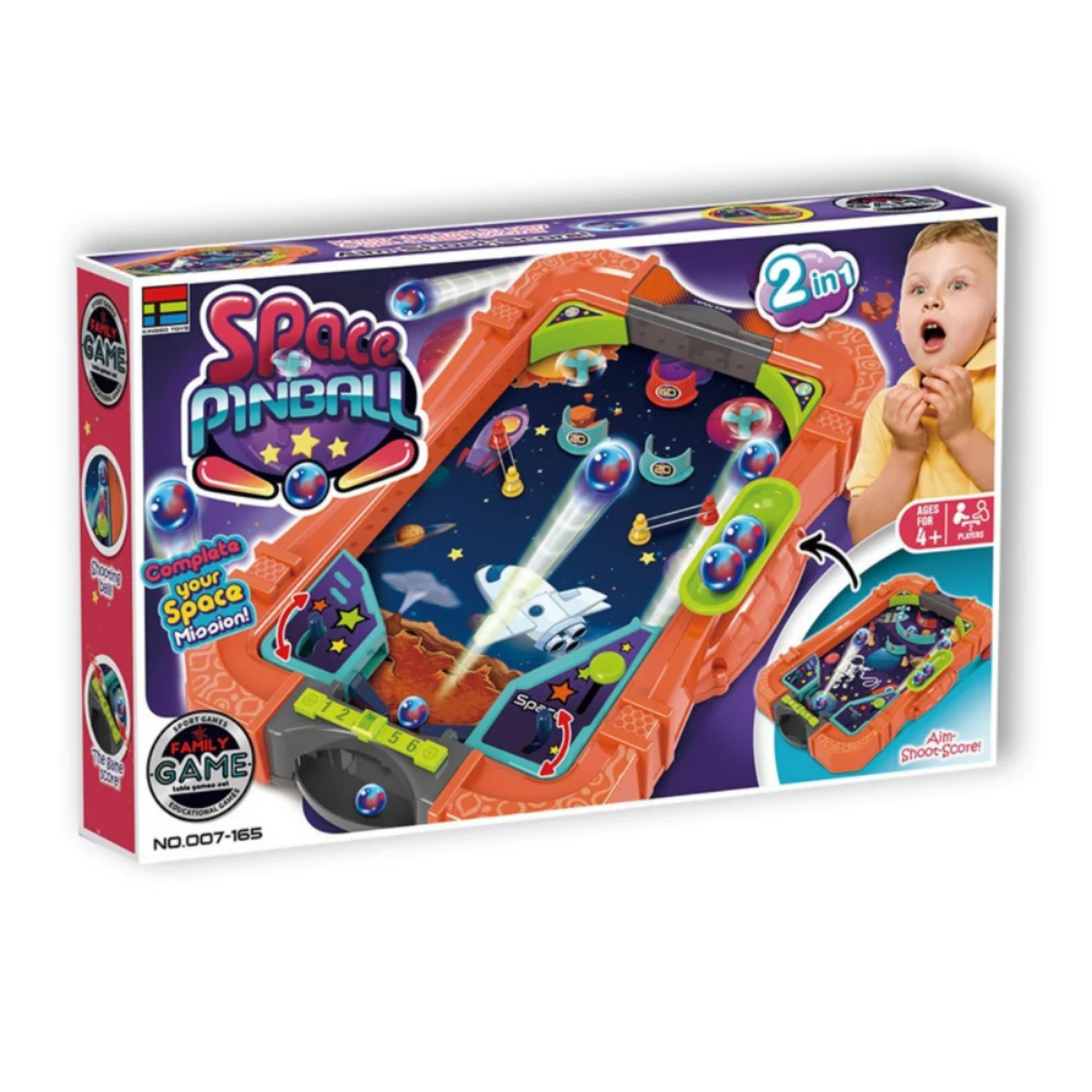 Juego De Mesa Pinball Space Fliper Doble Pinball Arcade-0