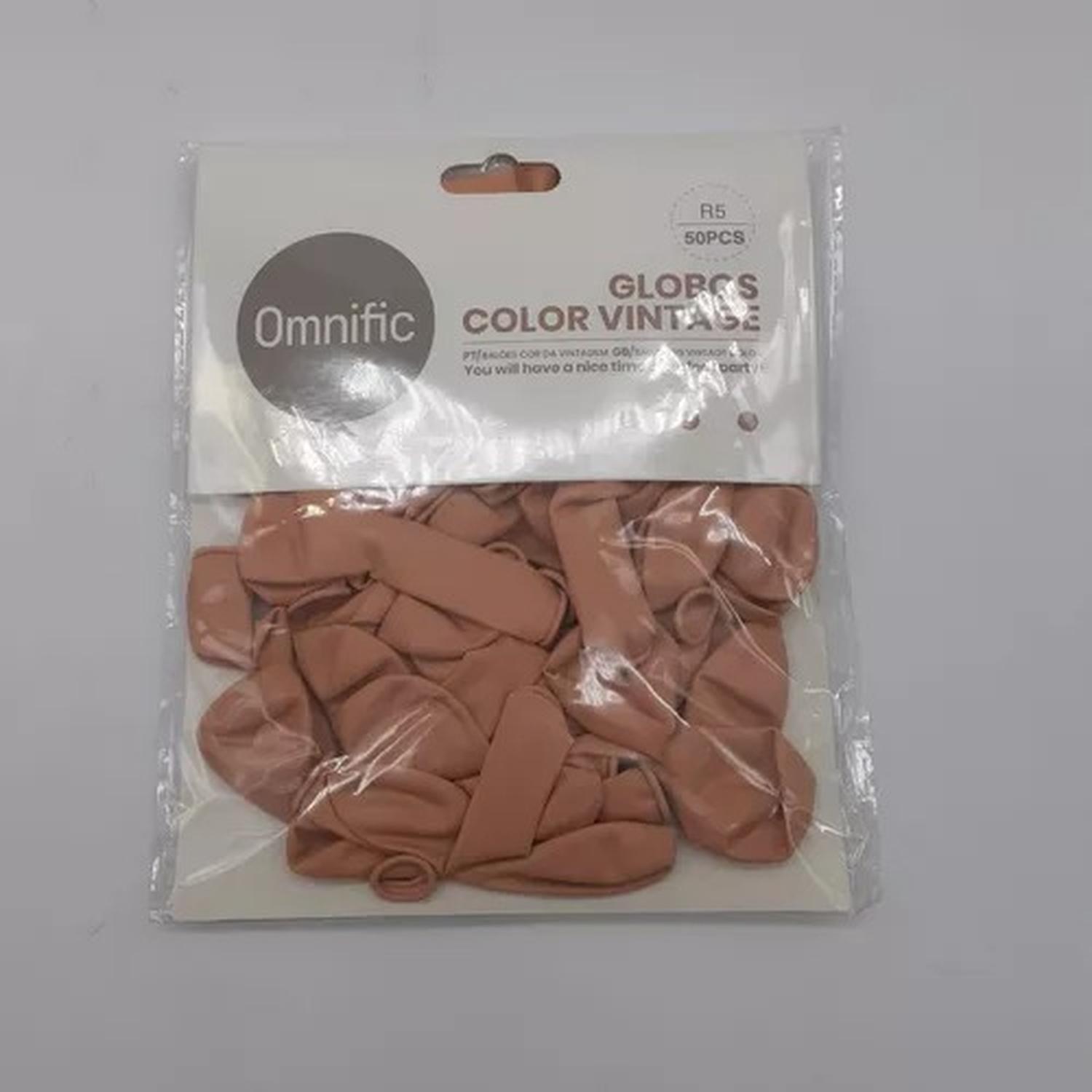Globos Color Beige Vintage 50 Unidades Tamaño R5-0