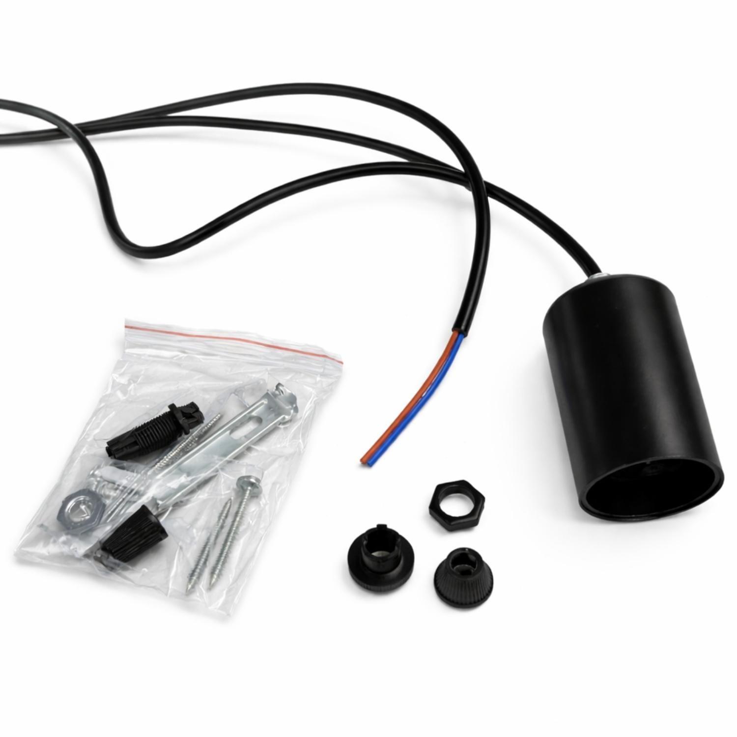 Lampara Colgante De Techo Fierro Negro Living Comedor E27-9