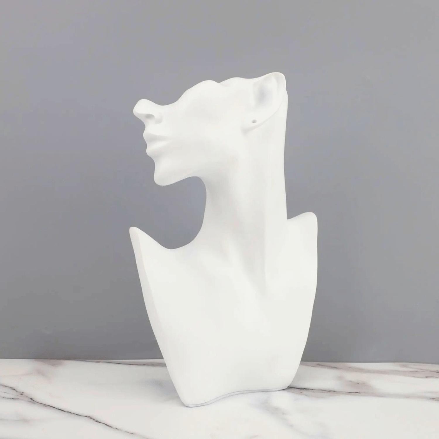 Estatua Rostro Soporte De Joyería Decoración Habitación-2