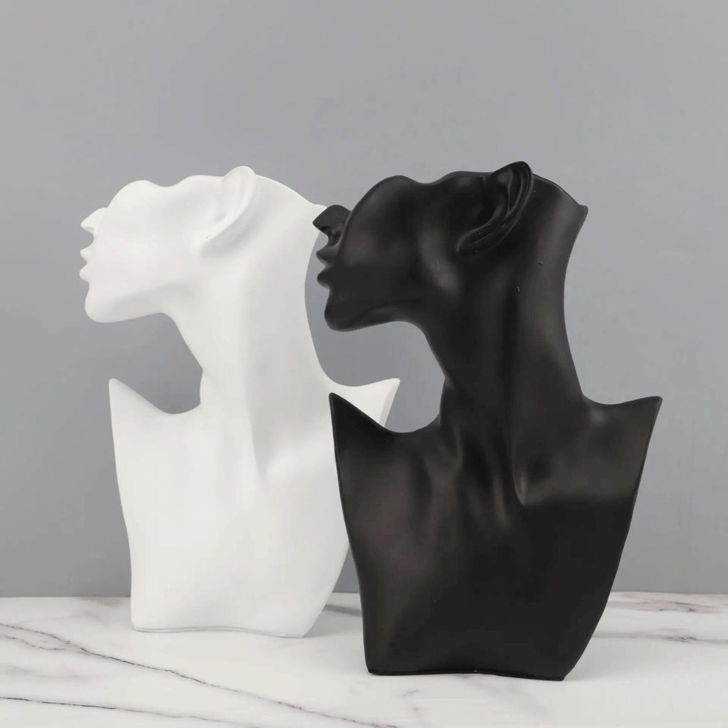 Estatua Rostro Soporte De Joyería Decoración Habitación-3