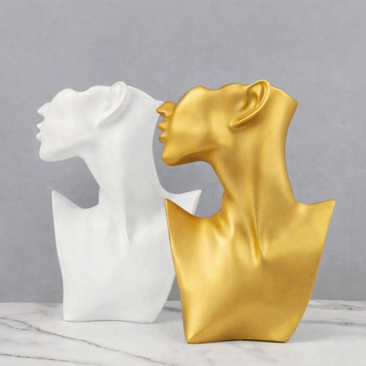 Estatua Rostro Soporte De Joyería Decoración Habitación-4