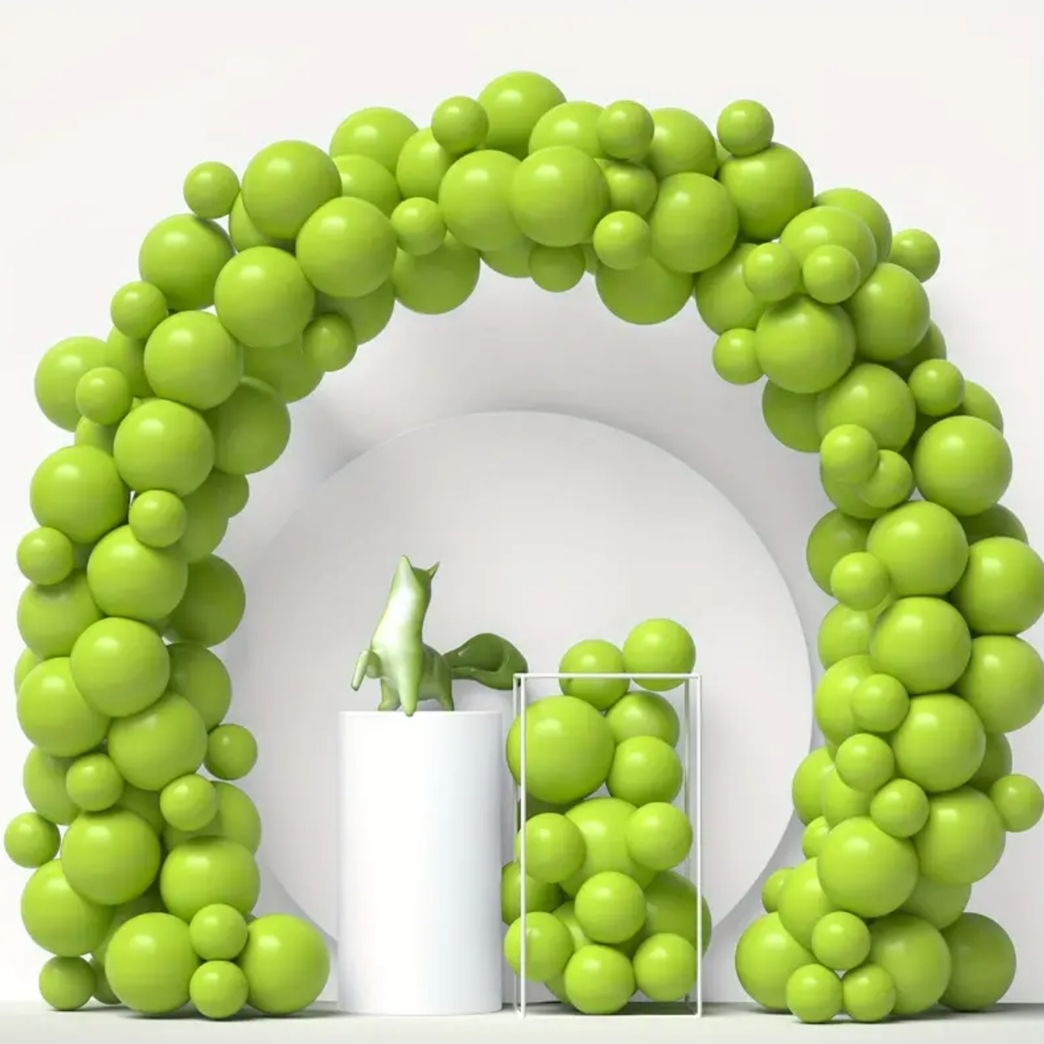 Globos Color Verde Claro Vintage 50 Unidades Tamaño R12-6