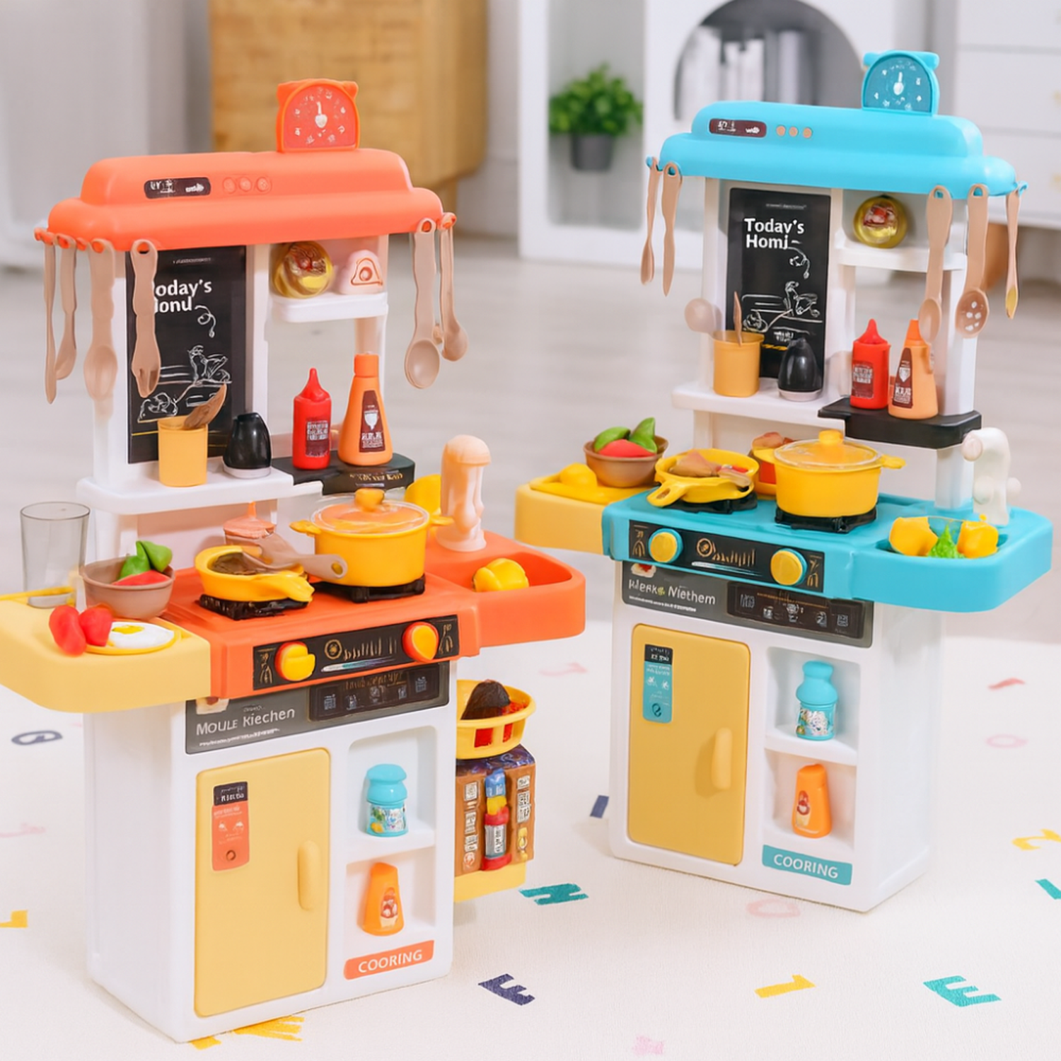 Cocina de Juguete Grande Para Niños 68 Cm Agua Vapor Sonido-5