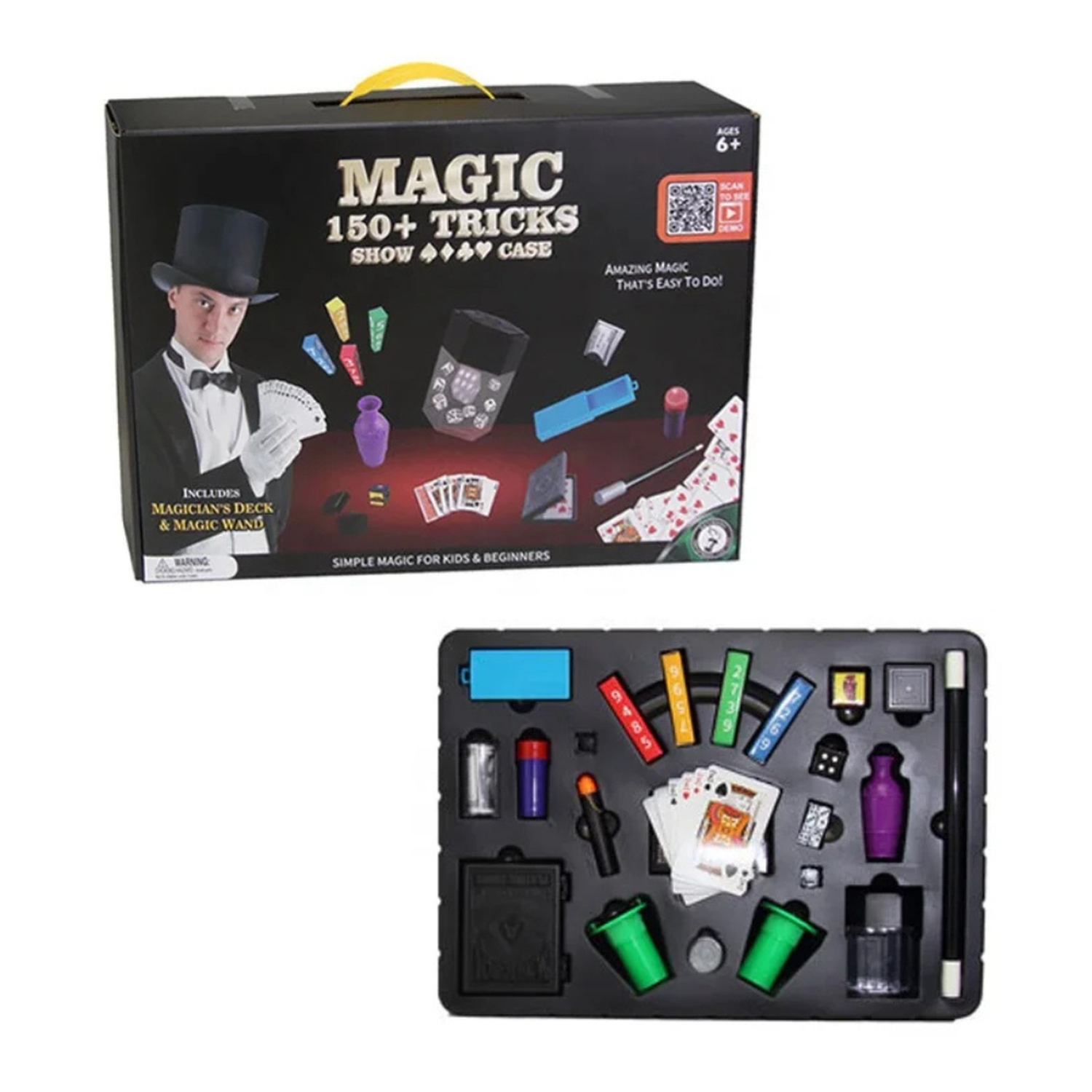Set Juego De Magia Magic 150 Trucos De Mago Con Varita Niños-5
