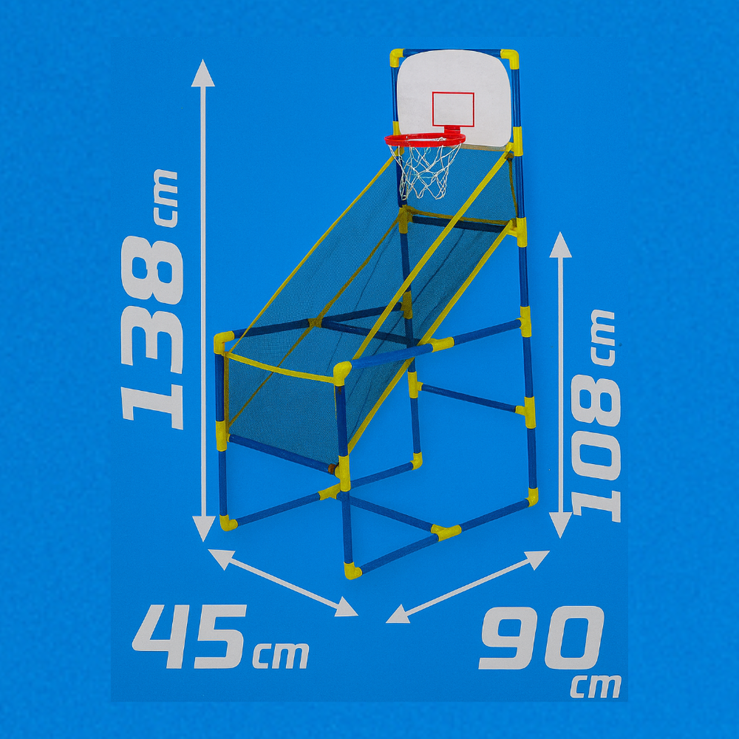 Juego De Baloncesto Infantil Con Canasta Inflador y Pelota-5