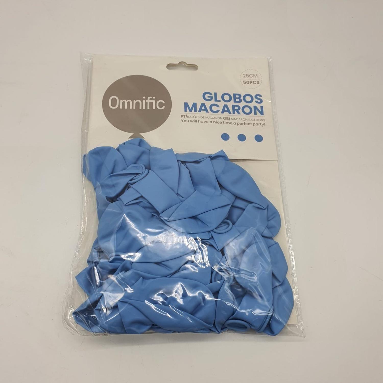 Globos Celeste Macaron 50 Unidades Tamaño 25 Cm-1