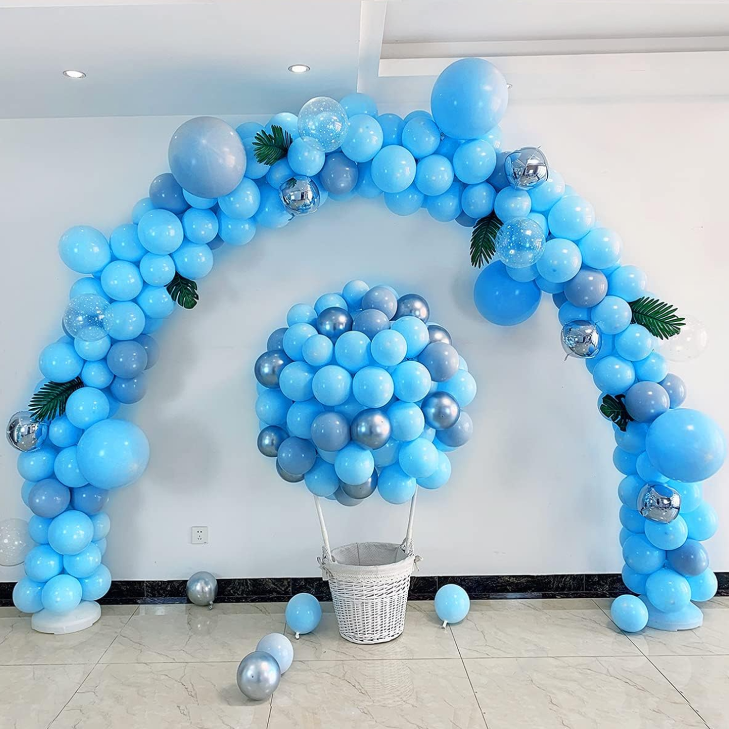 Globos Celeste Macaron 50 Unidades Tamaño 25 Cm-3